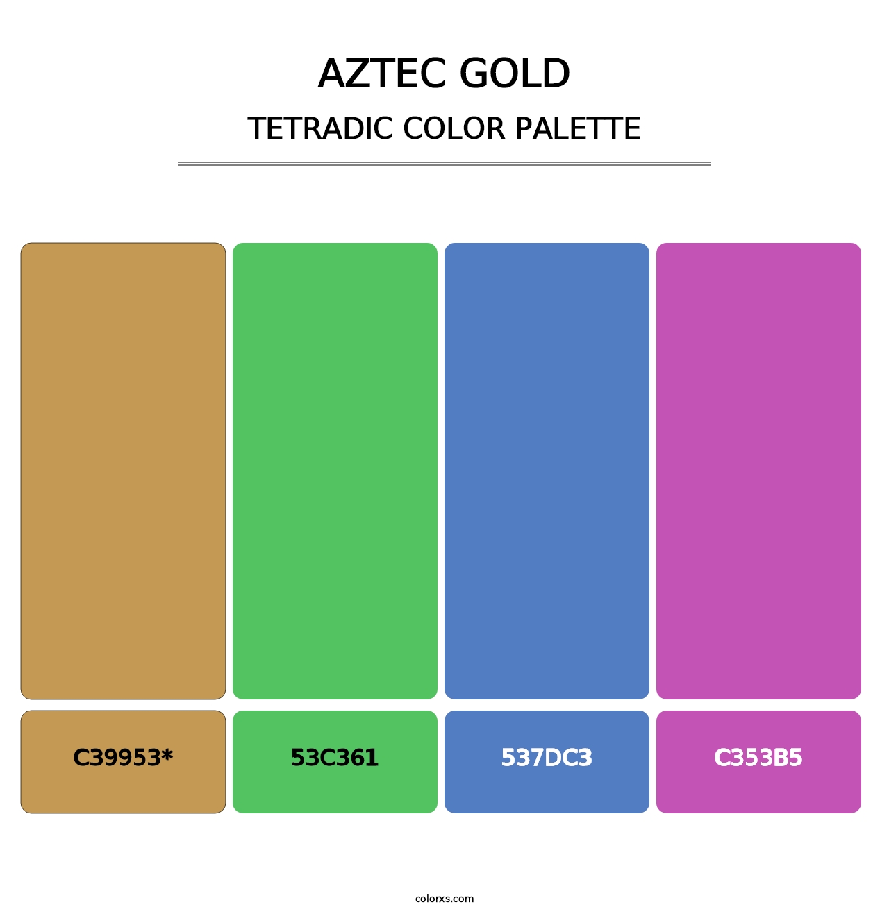 Aztec Gold - Tetradic Color Palette