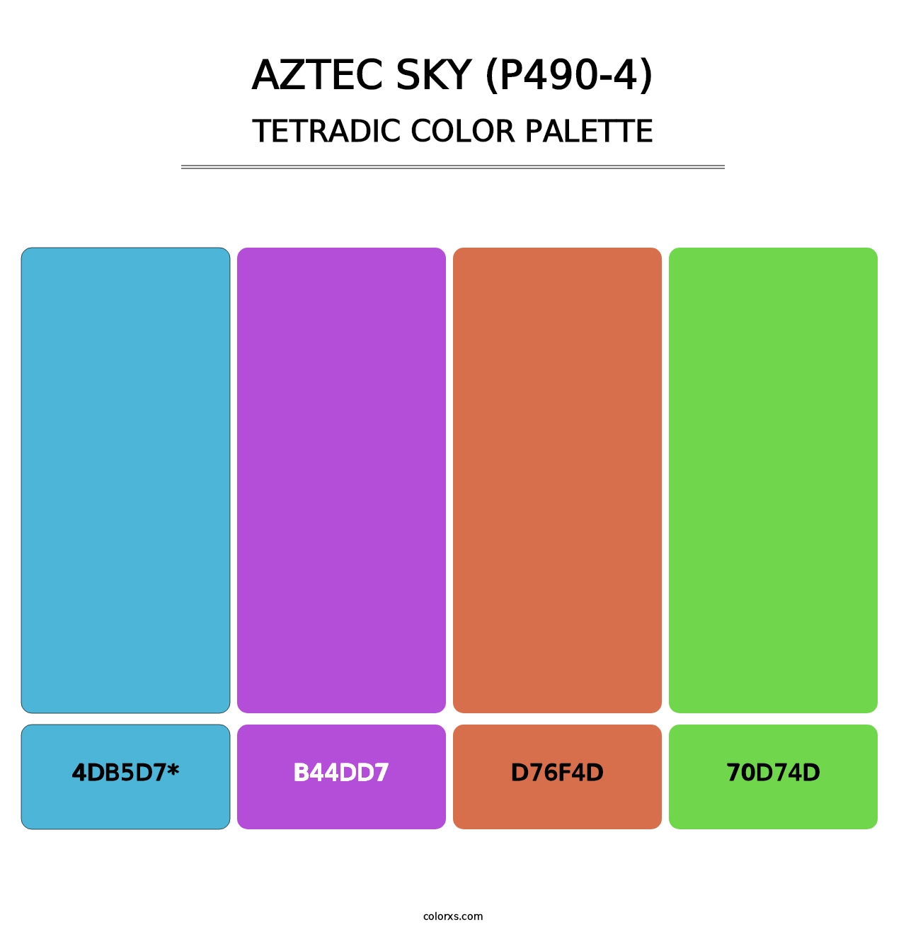 Aztec Sky (P490-4) - Tetradic Color Palette