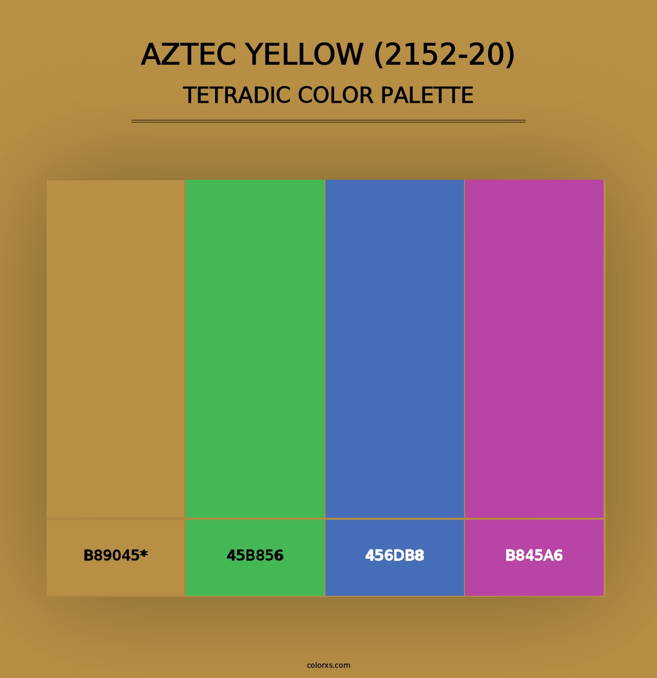 Aztec Yellow (2152-20) - Tetradic Color Palette