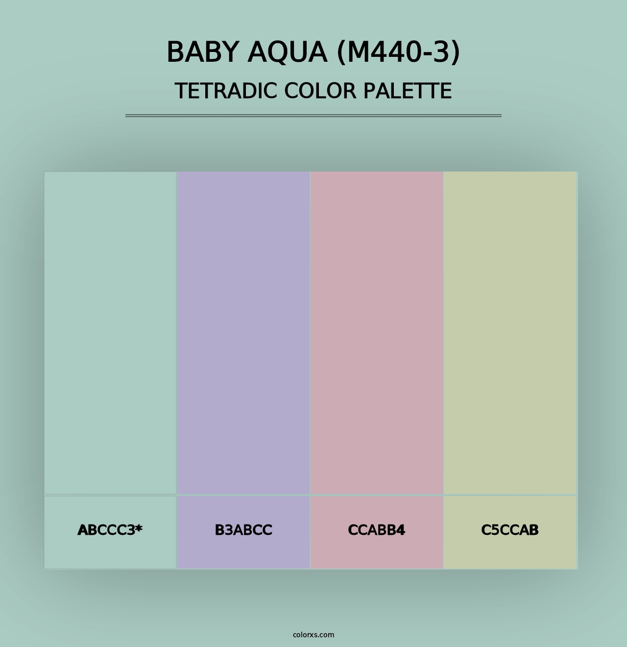 Baby Aqua (M440-3) - Tetradic Color Palette