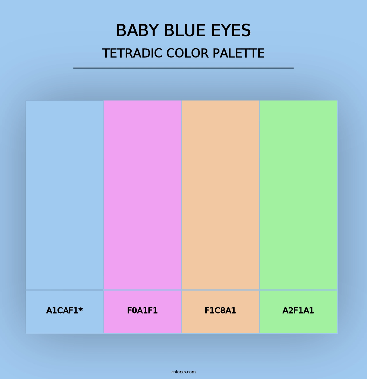 Baby Blue Eyes - Tetradic Color Palette