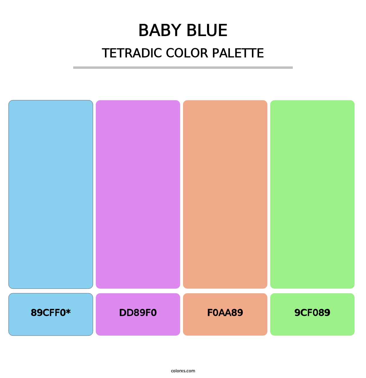 Baby Blue - Tetradic Color Palette