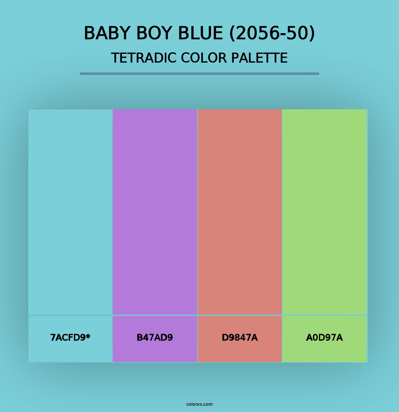 Baby Boy Blue (2056-50) - Tetradic Color Palette