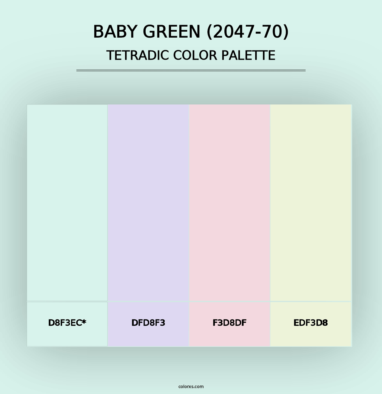 Baby Green (2047-70) - Tetradic Color Palette