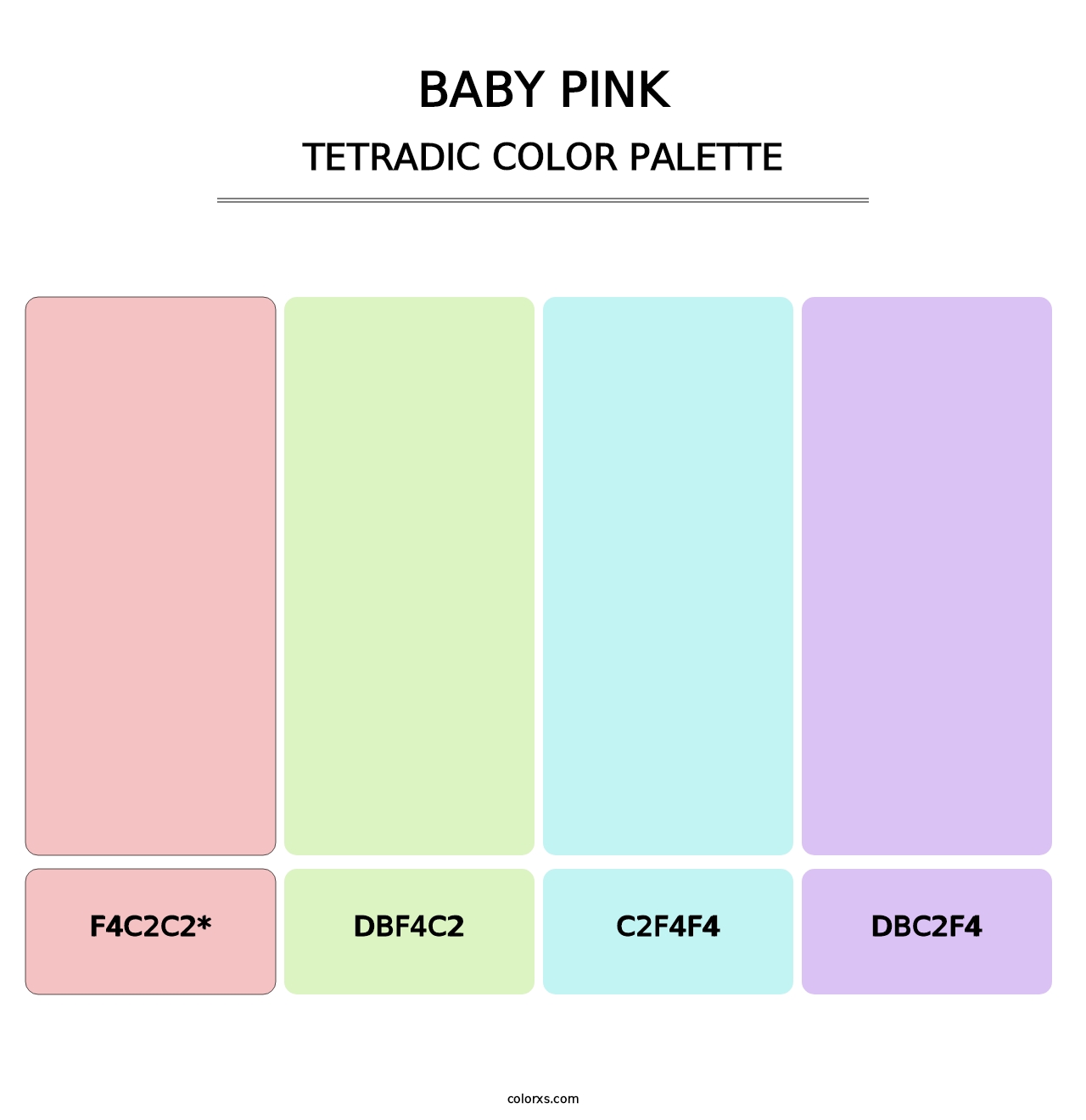 Baby Pink - Tetradic Color Palette