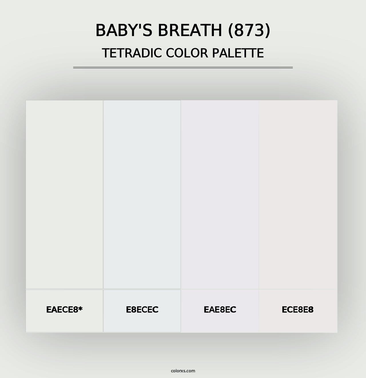 Baby's Breath (873) - Tetradic Color Palette