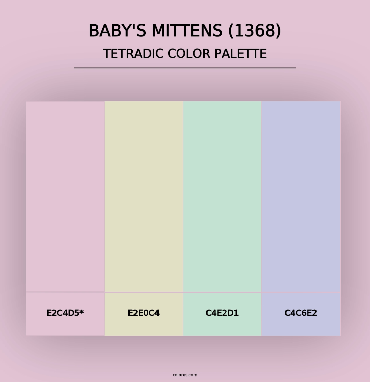 Baby's Mittens (1368) - Tetradic Color Palette