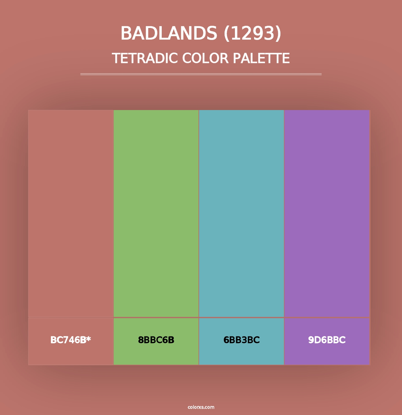 Badlands (1293) - Tetradic Color Palette