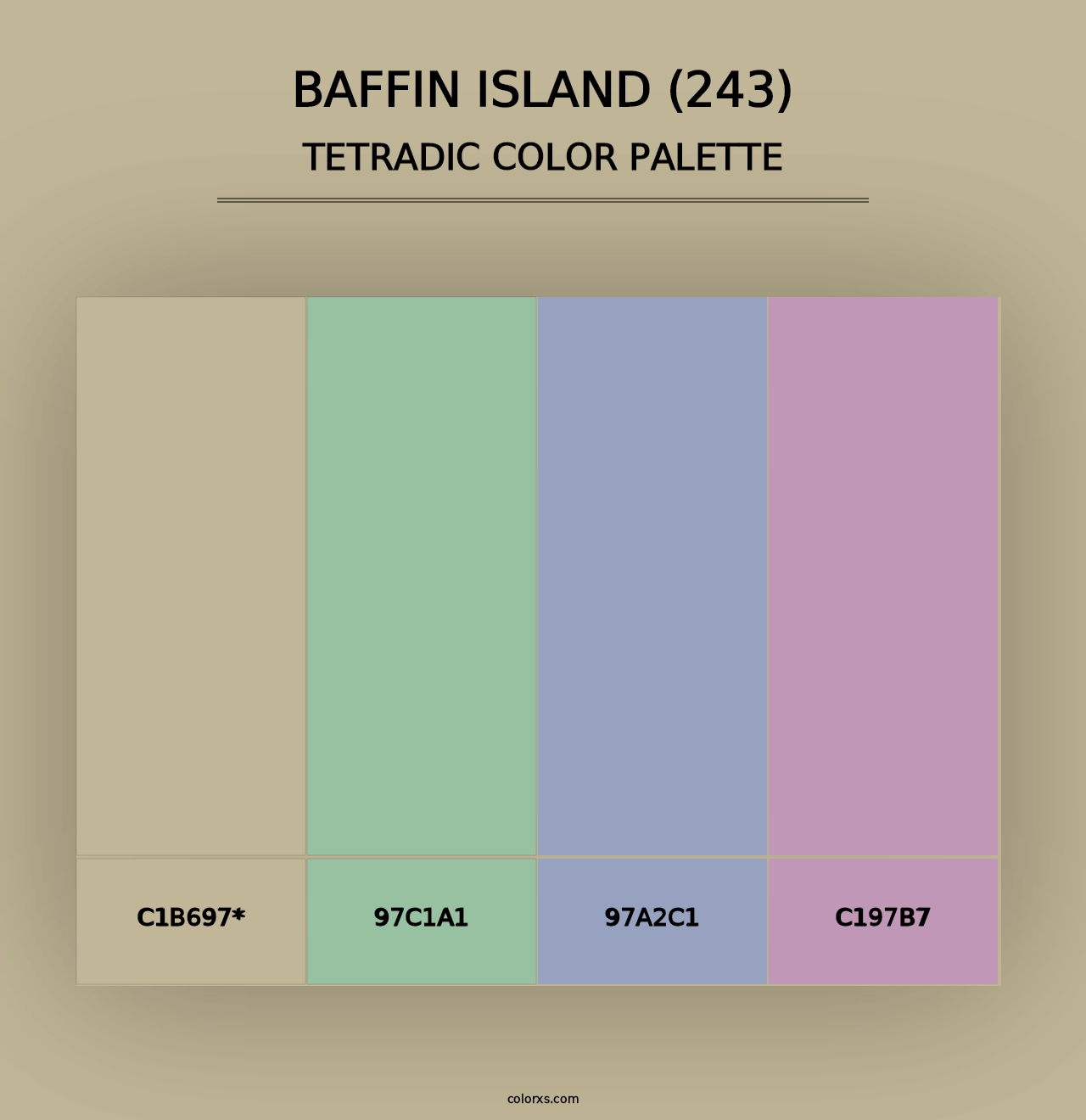 Baffin Island (243) - Tetradic Color Palette