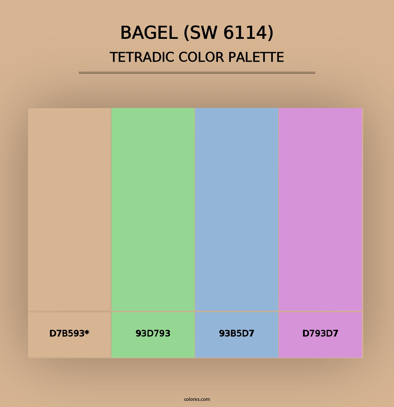 Bagel (SW 6114) - Tetradic Color Palette