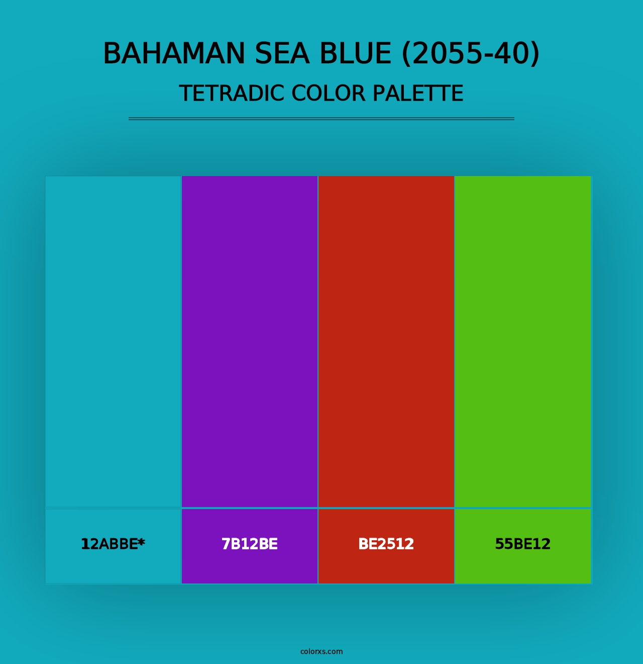 Bahaman Sea Blue (2055-40) - Tetradic Color Palette