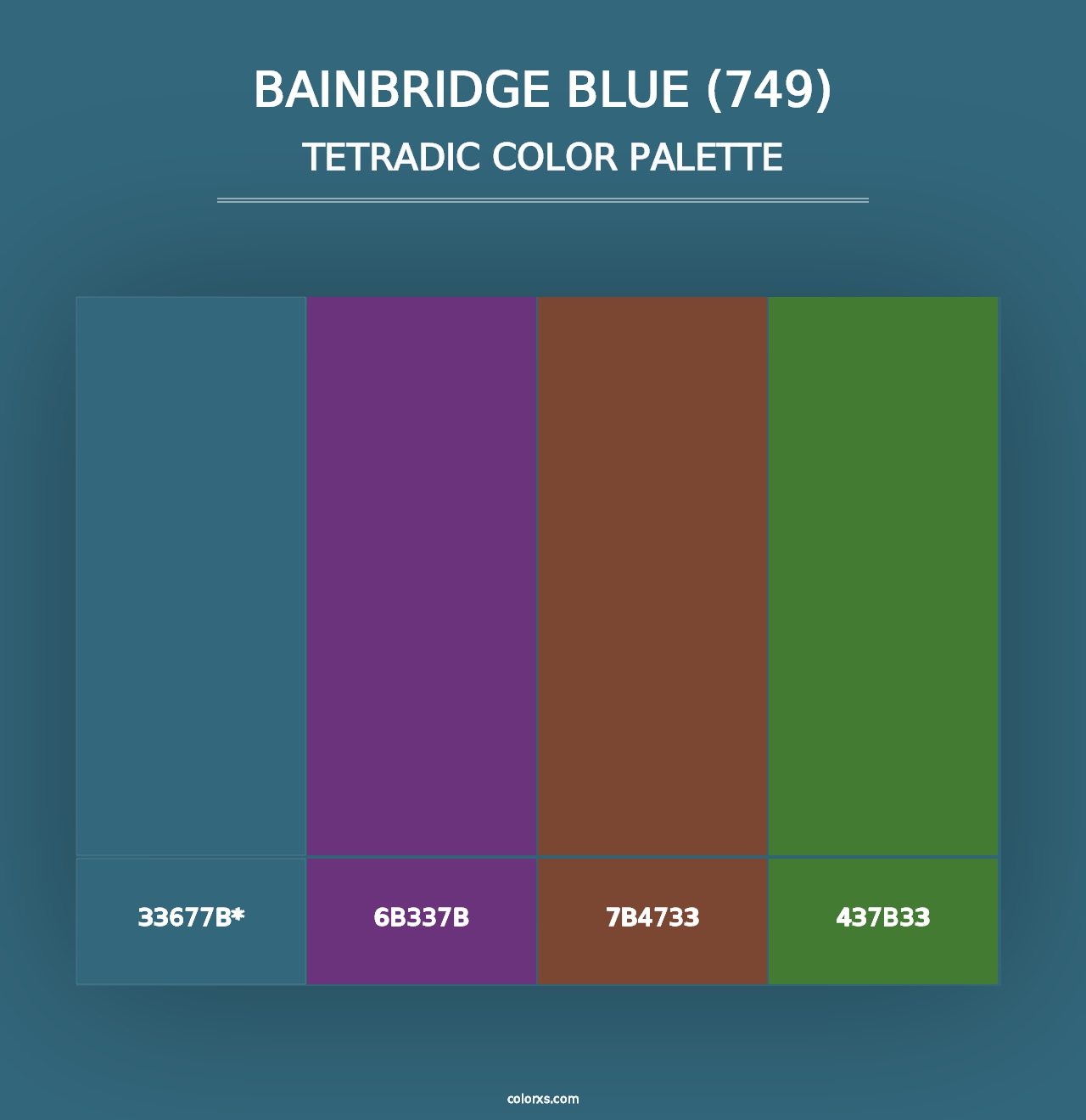 Bainbridge Blue (749) - Tetradic Color Palette