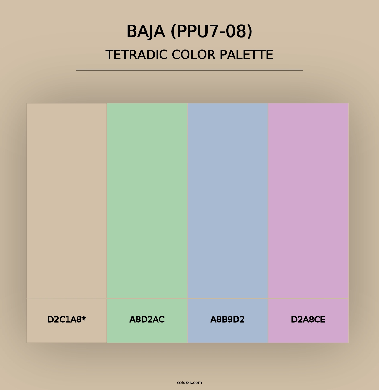 Baja (PPU7-08) - Tetradic Color Palette