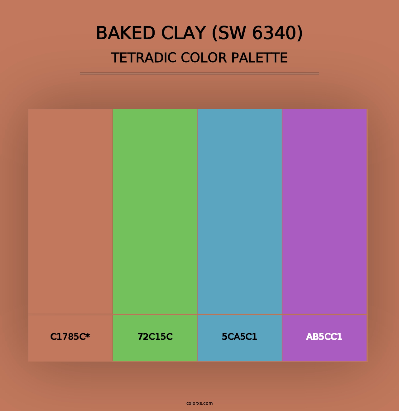 Baked Clay (SW 6340) - Tetradic Color Palette