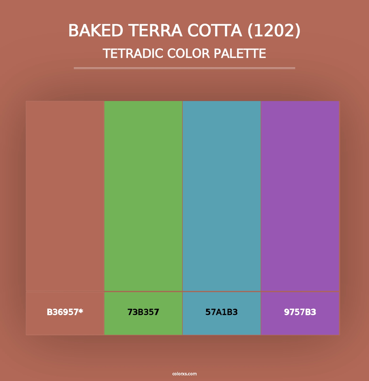 Baked Terra Cotta (1202) - Tetradic Color Palette