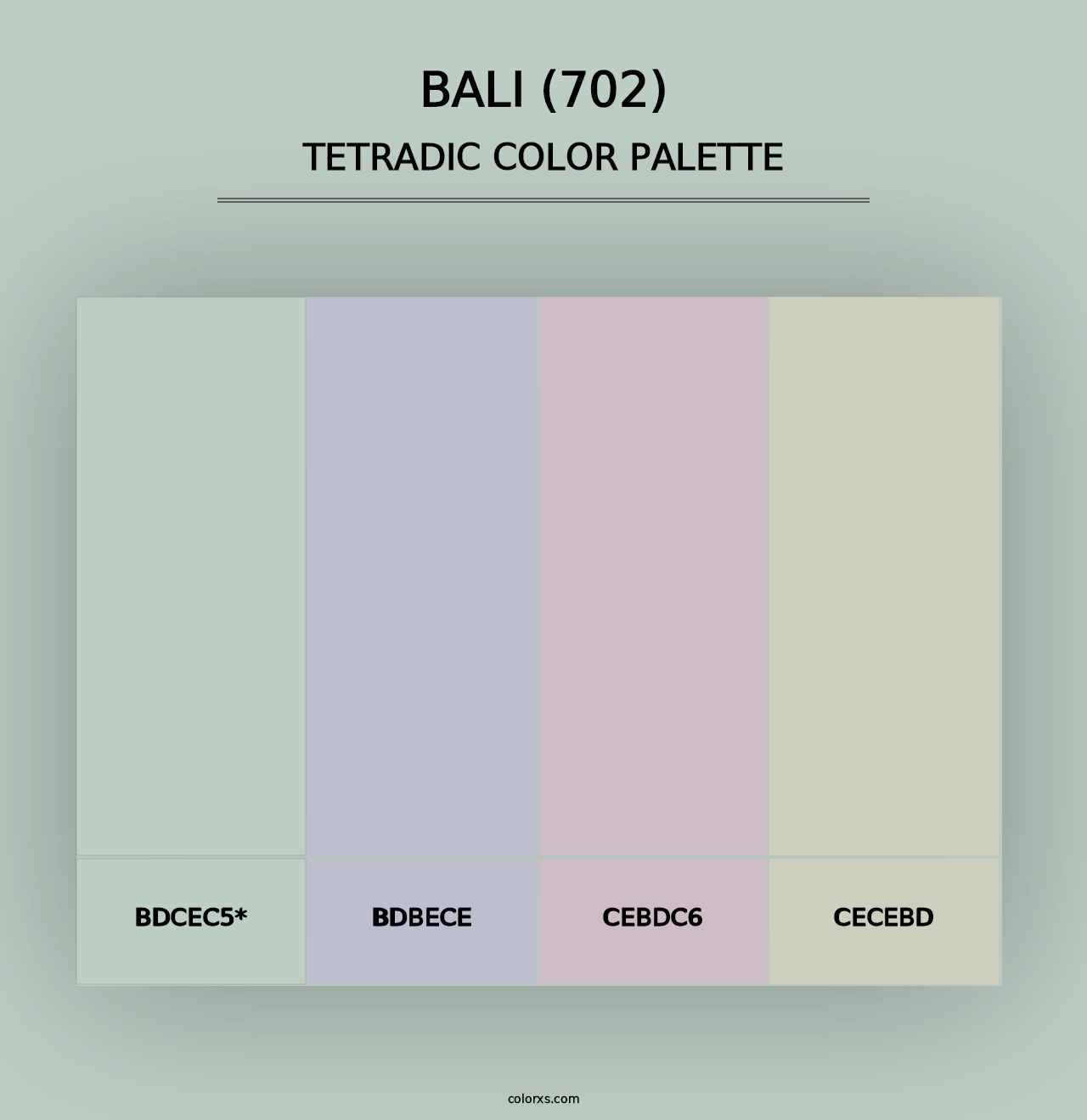 Bali (702) - Tetradic Color Palette