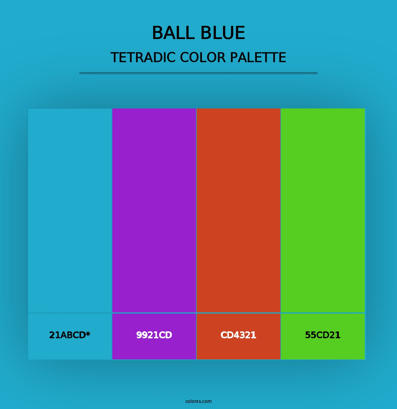 Ball Blue - Tetradic Color Palette