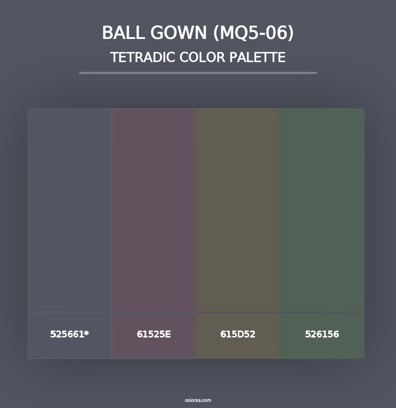 Ball Gown (MQ5-06) - Tetradic Color Palette