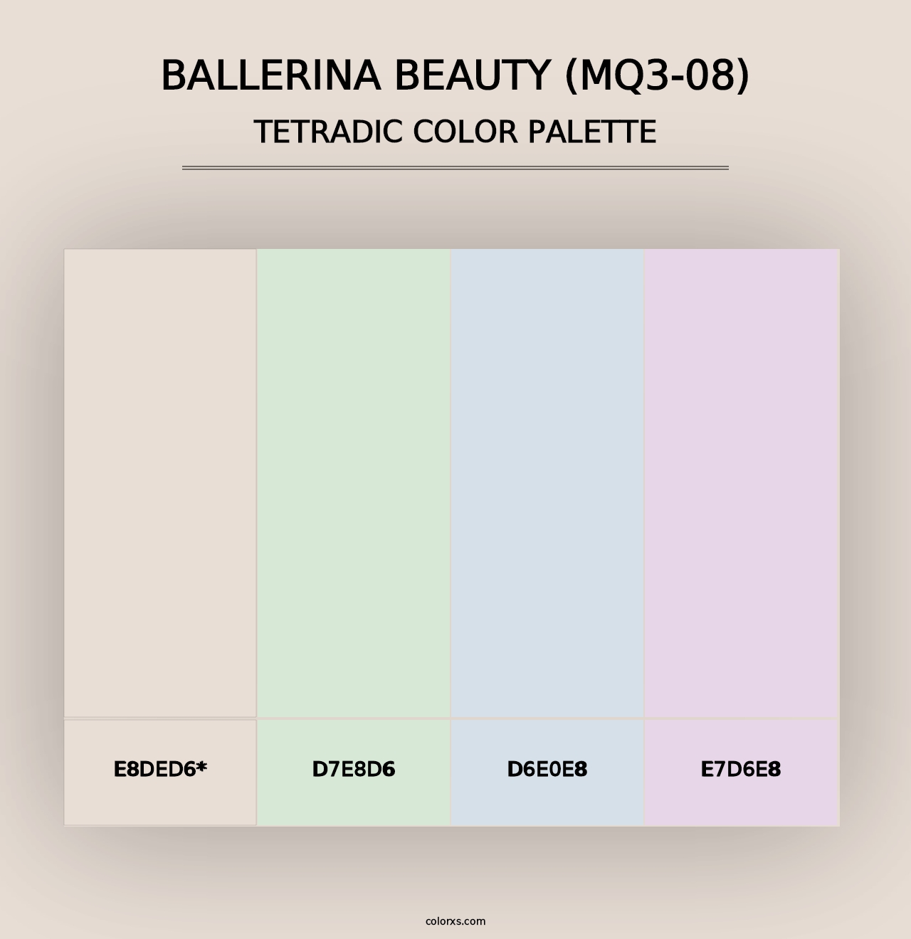 Ballerina Beauty (MQ3-08) - Tetradic Color Palette