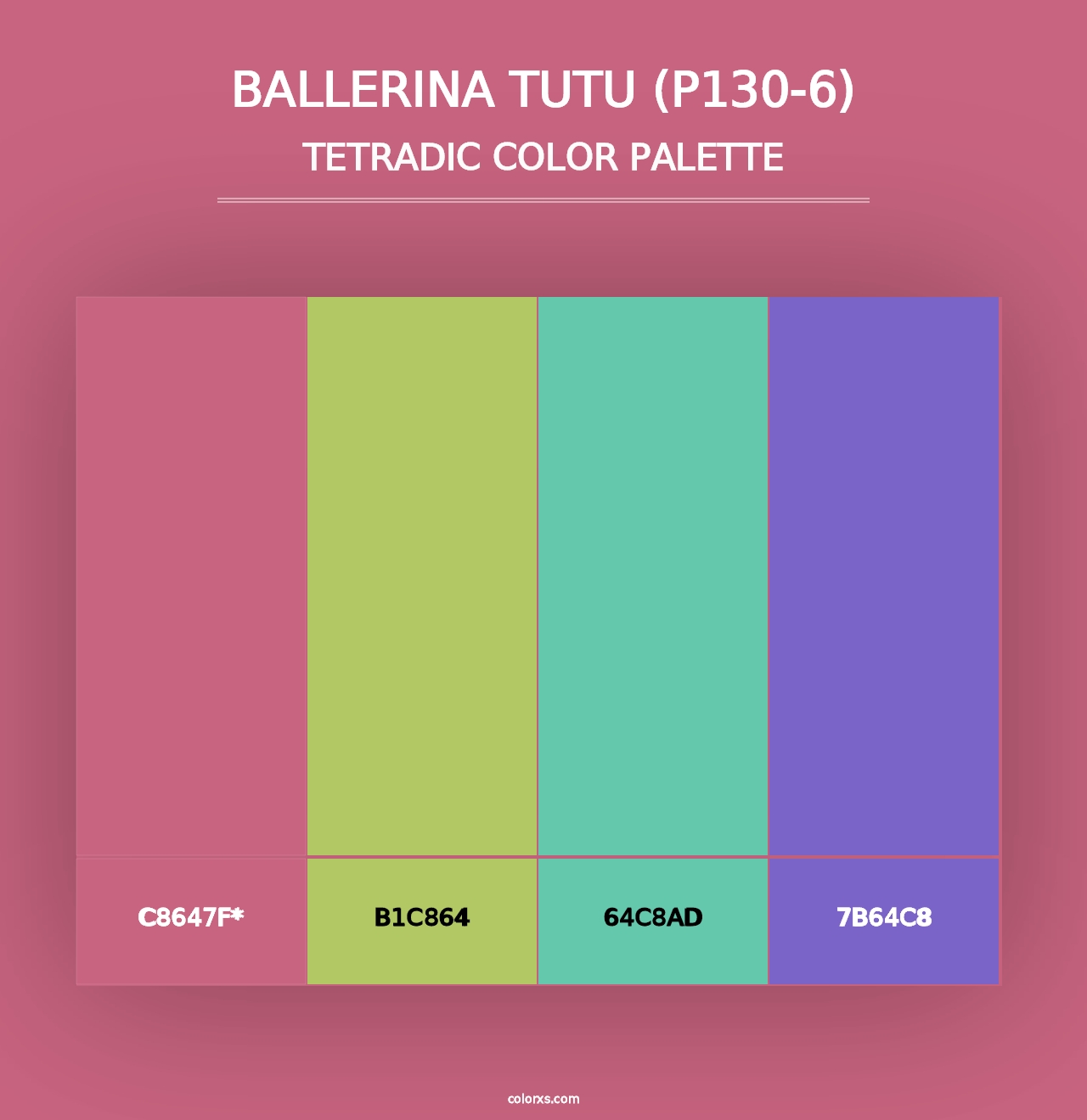 Ballerina Tutu (P130-6) - Tetradic Color Palette