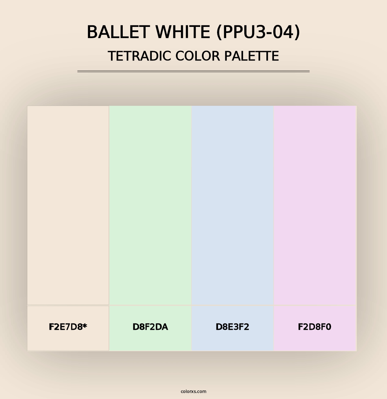 Ballet White (PPU3-04) - Tetradic Color Palette