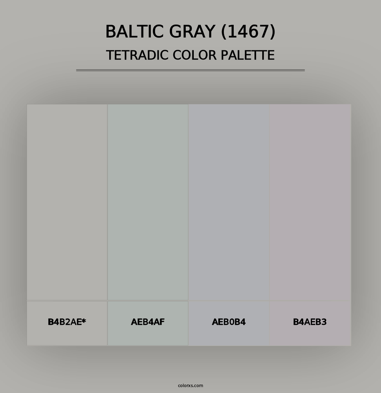 Baltic Gray (1467) - Tetradic Color Palette