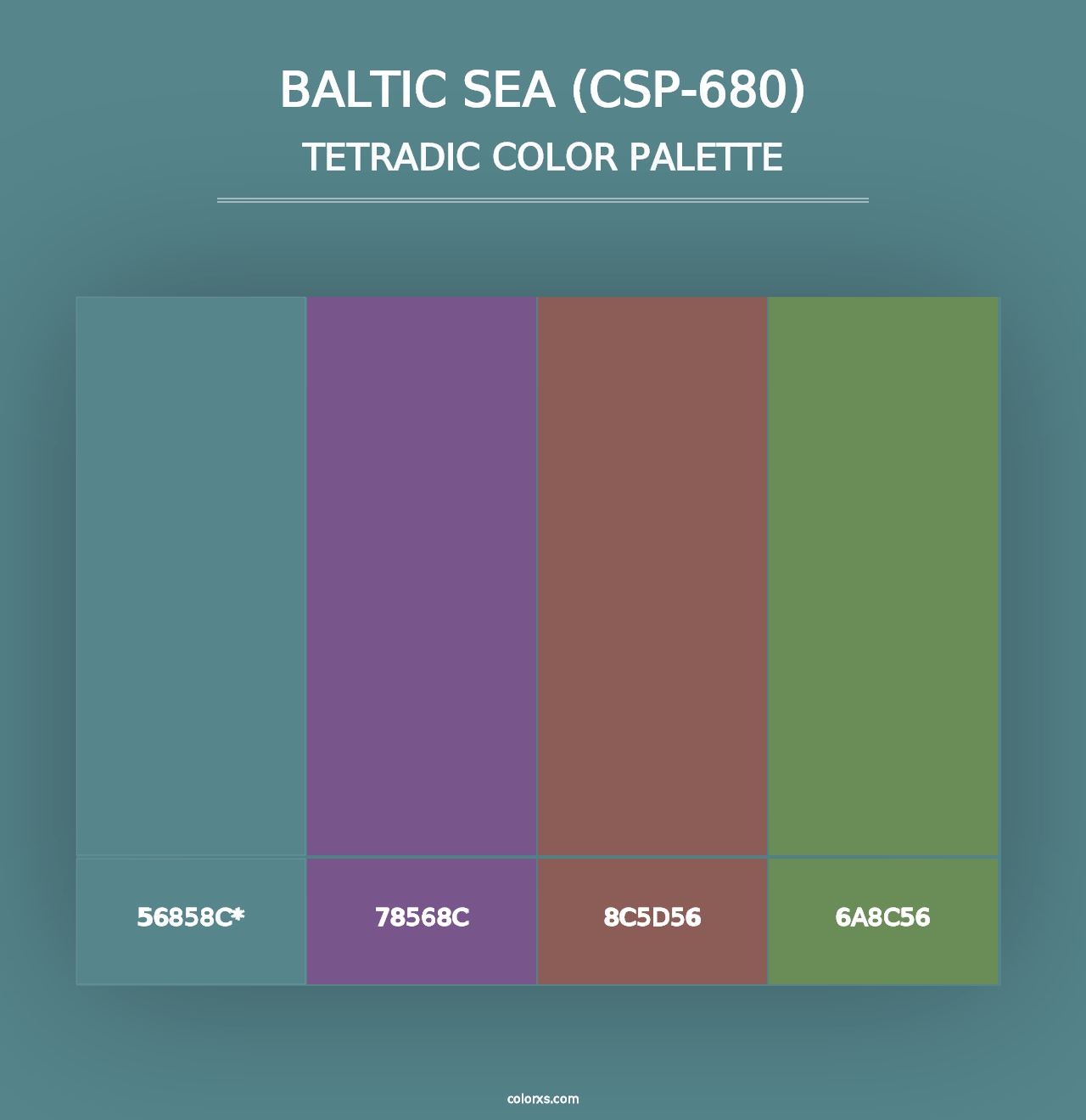 Baltic Sea (CSP-680) - Tetradic Color Palette