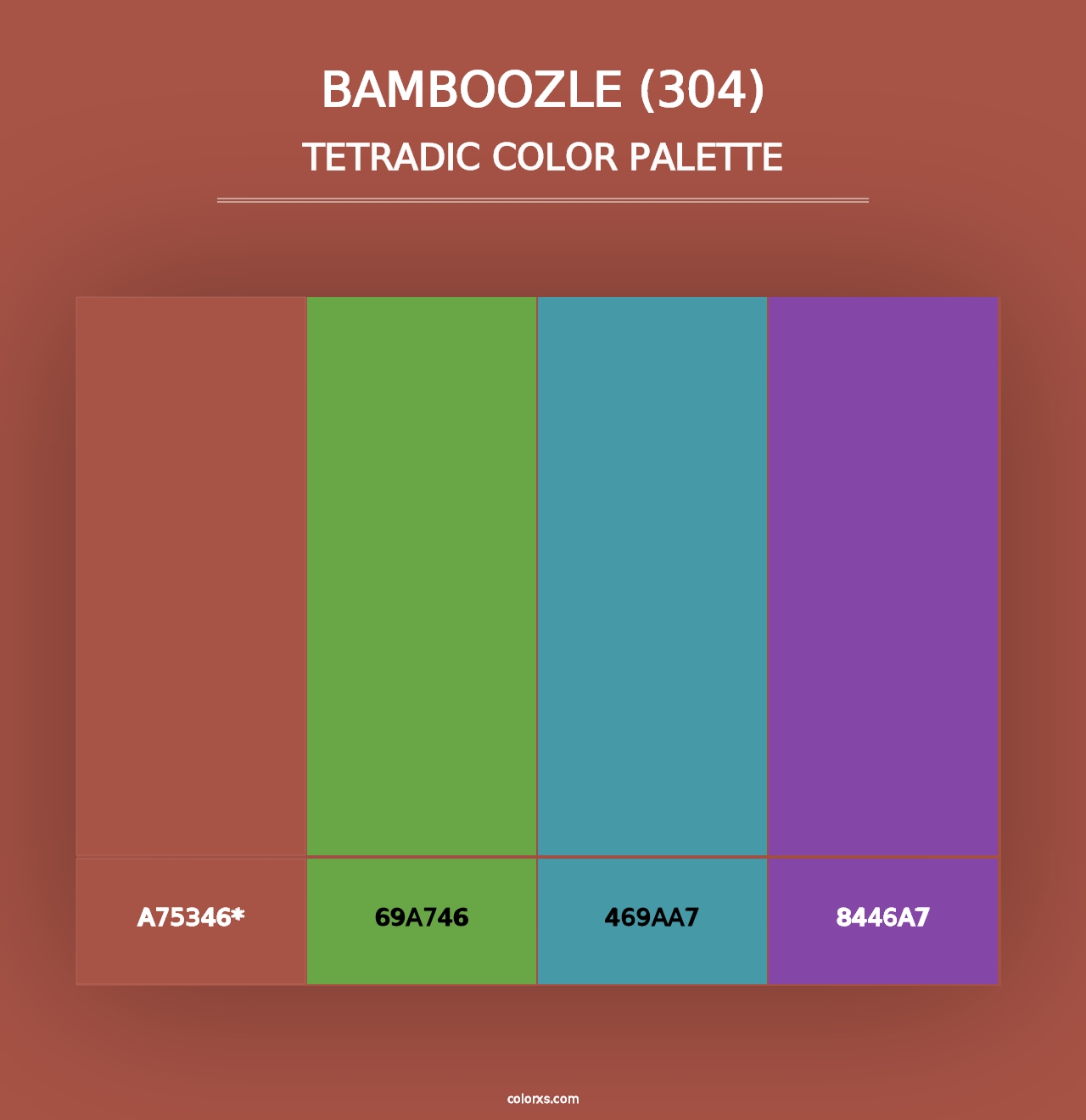 Bamboozle (304) - Tetradic Color Palette