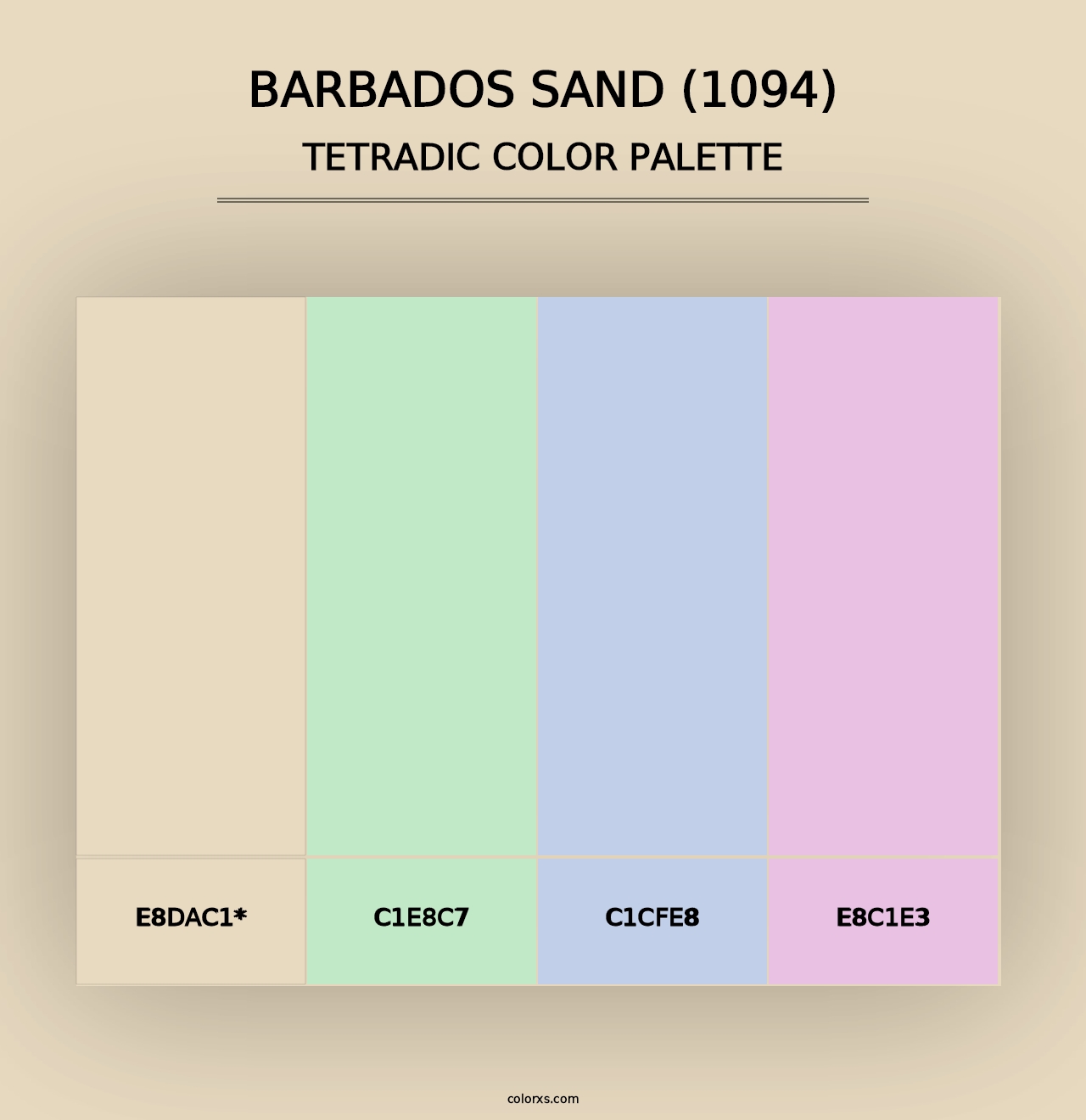 Barbados Sand (1094) - Tetradic Color Palette