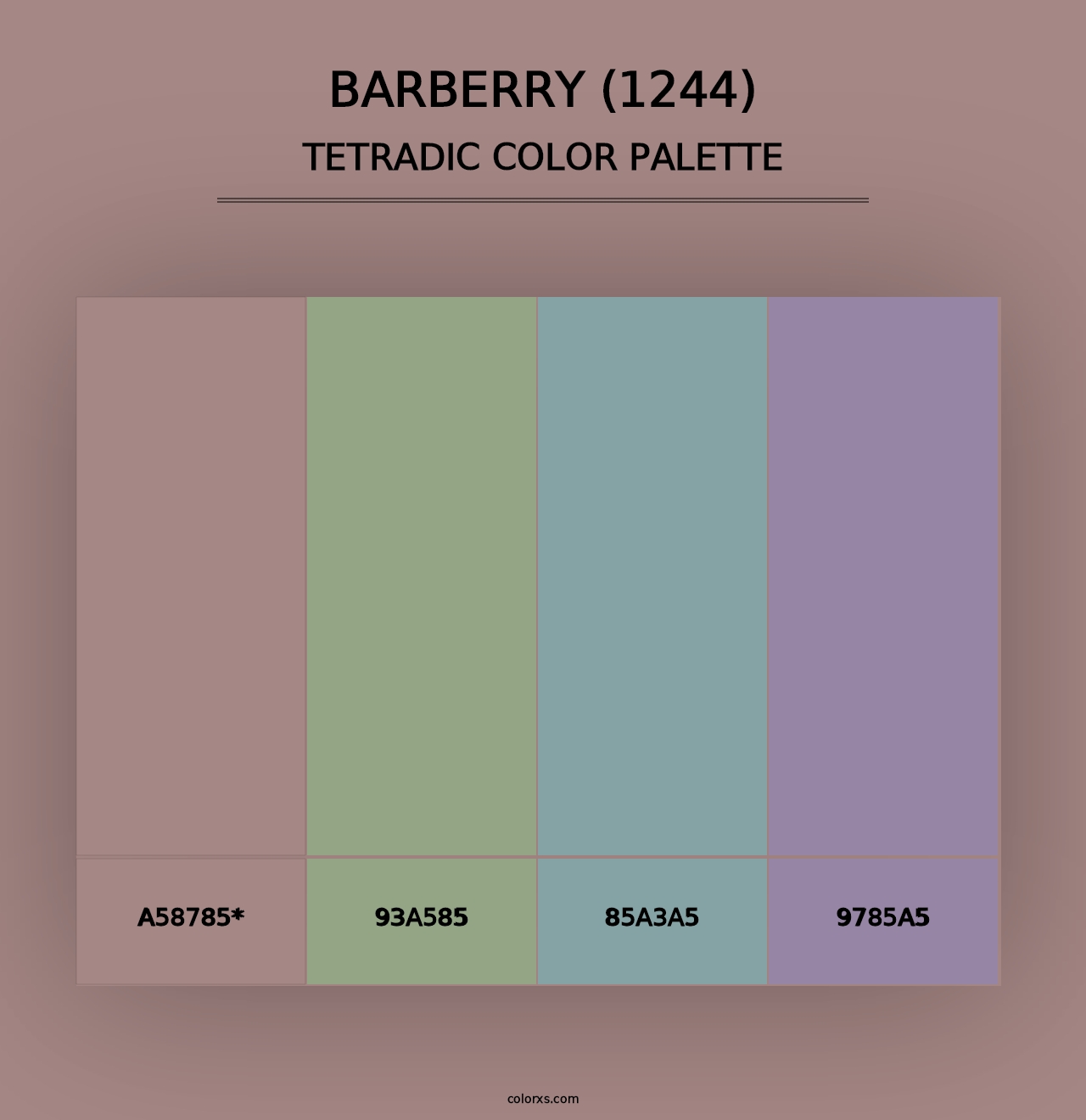 Barberry (1244) - Tetradic Color Palette