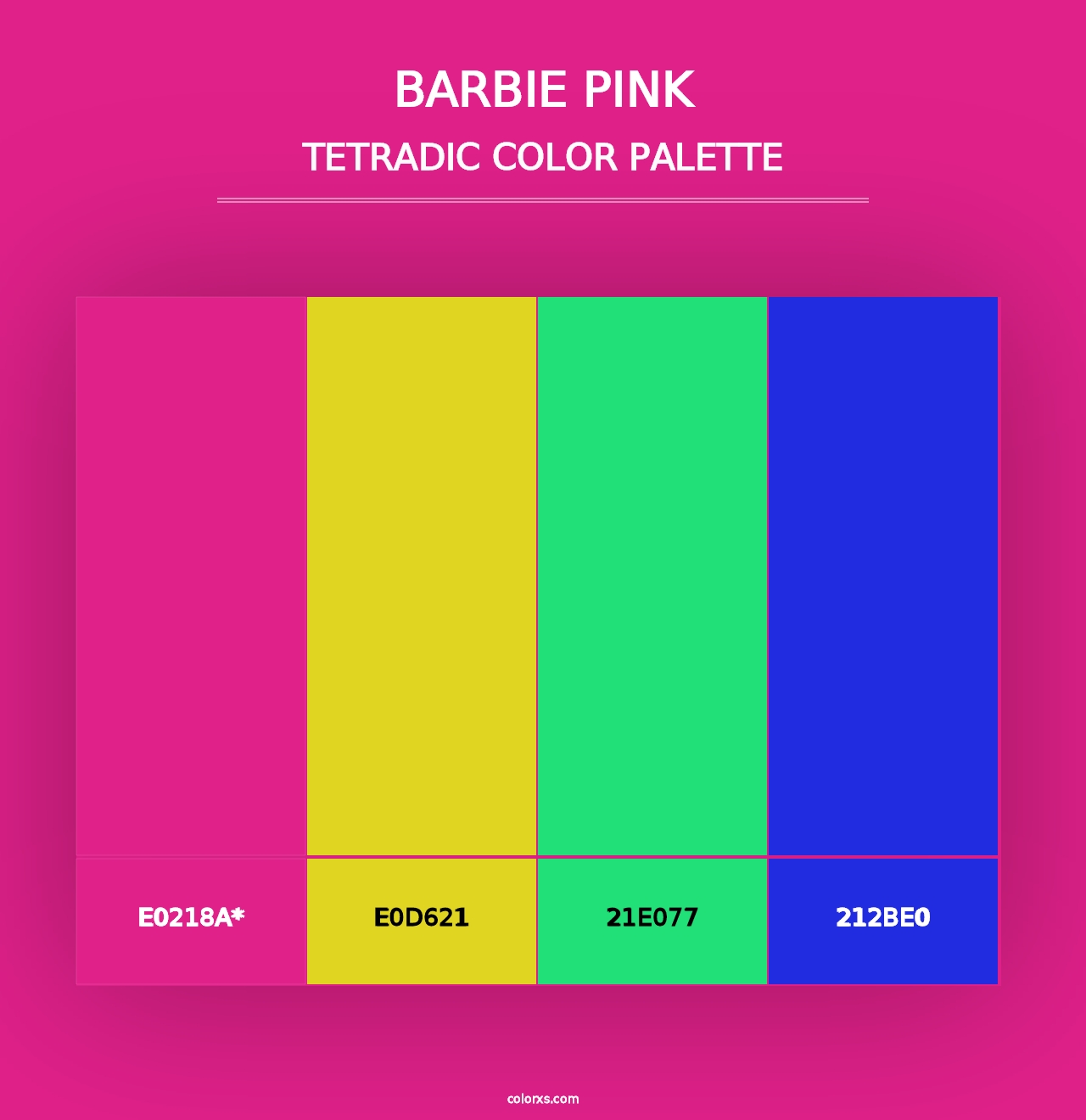 Barbie Pink - Tetradic Color Palette