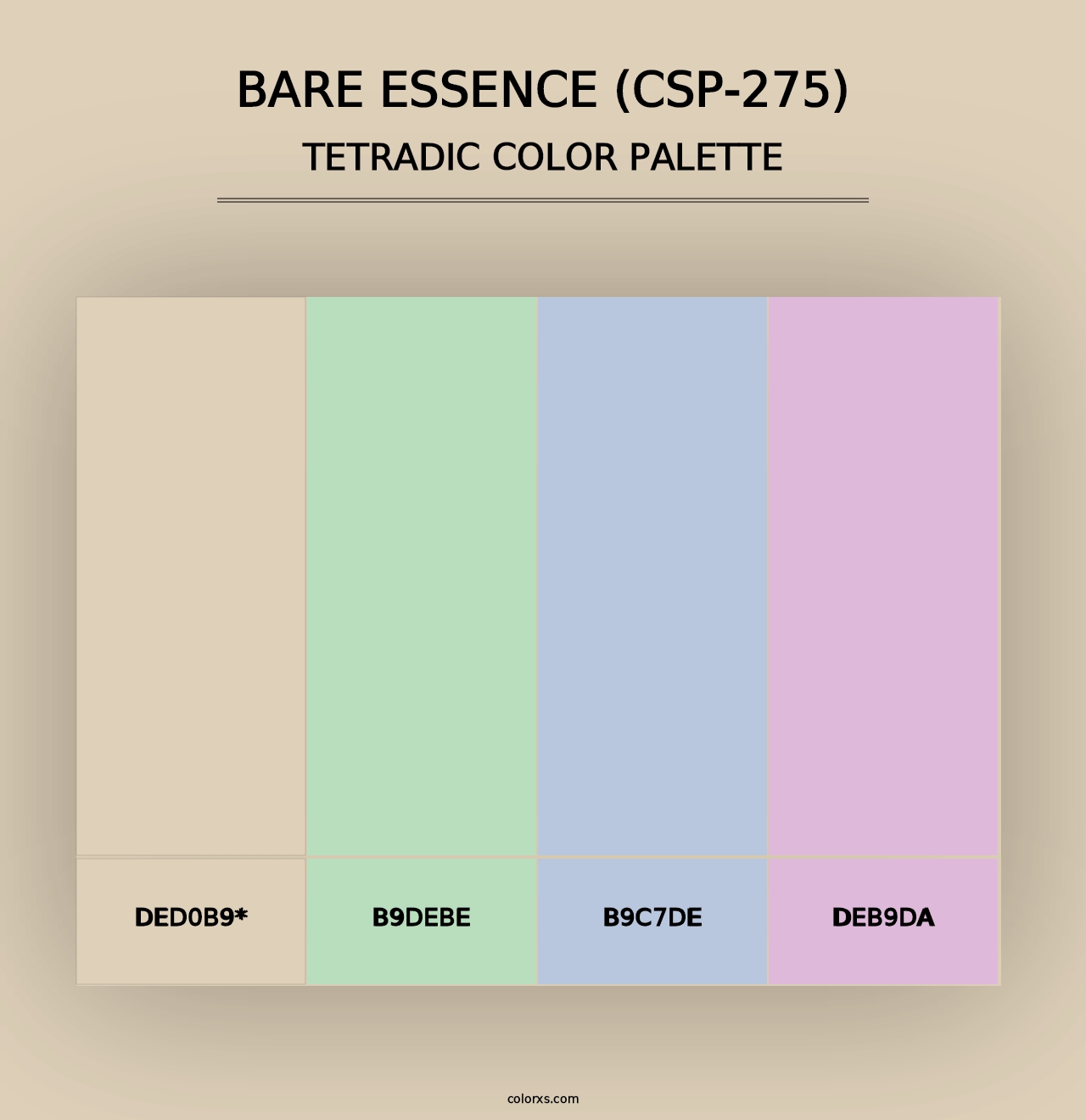 Bare Essence (CSP-275) - Tetradic Color Palette