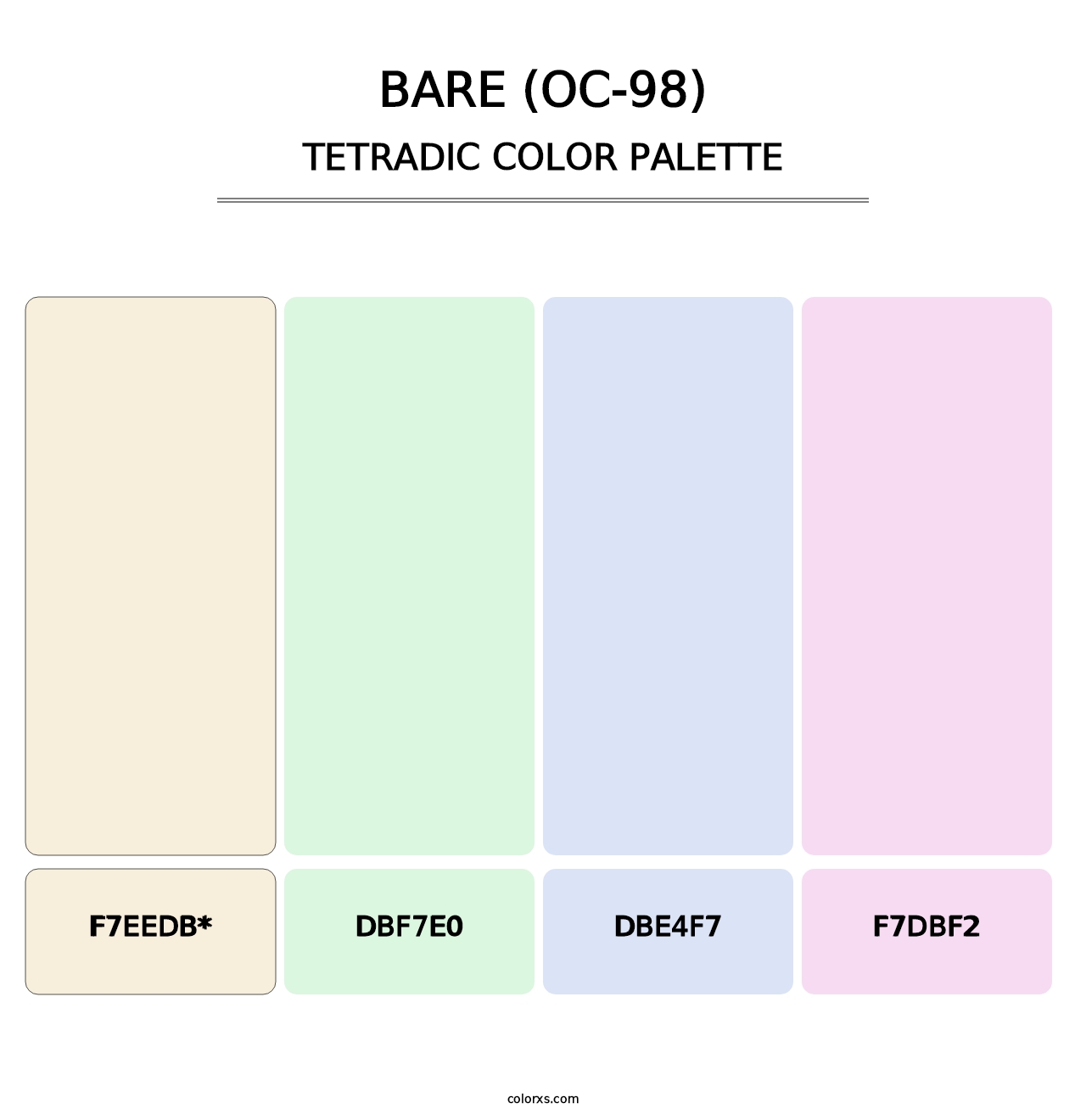 Bare (OC-98) - Tetradic Color Palette