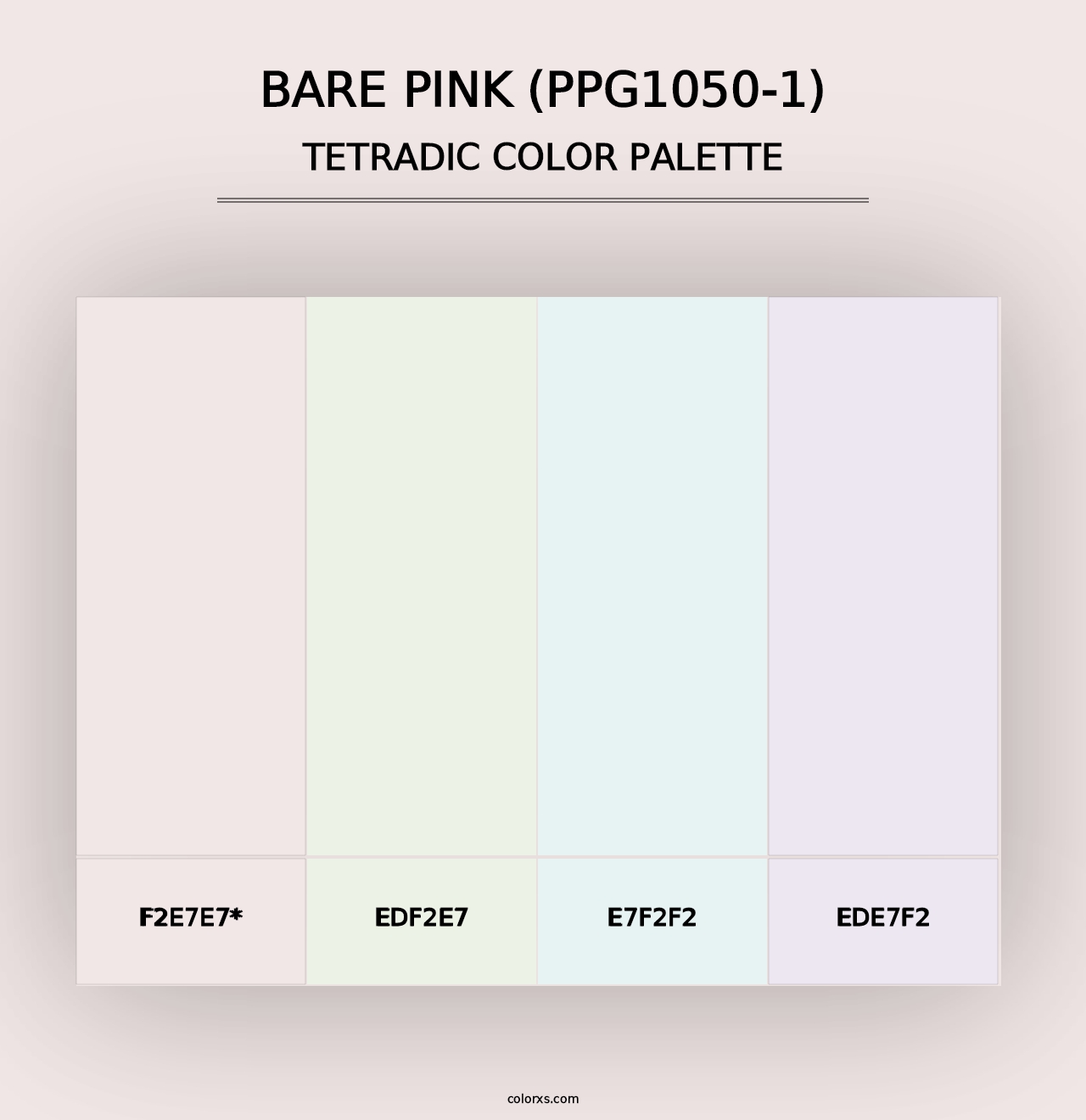 Bare Pink (PPG1050-1) - Tetradic Color Palette