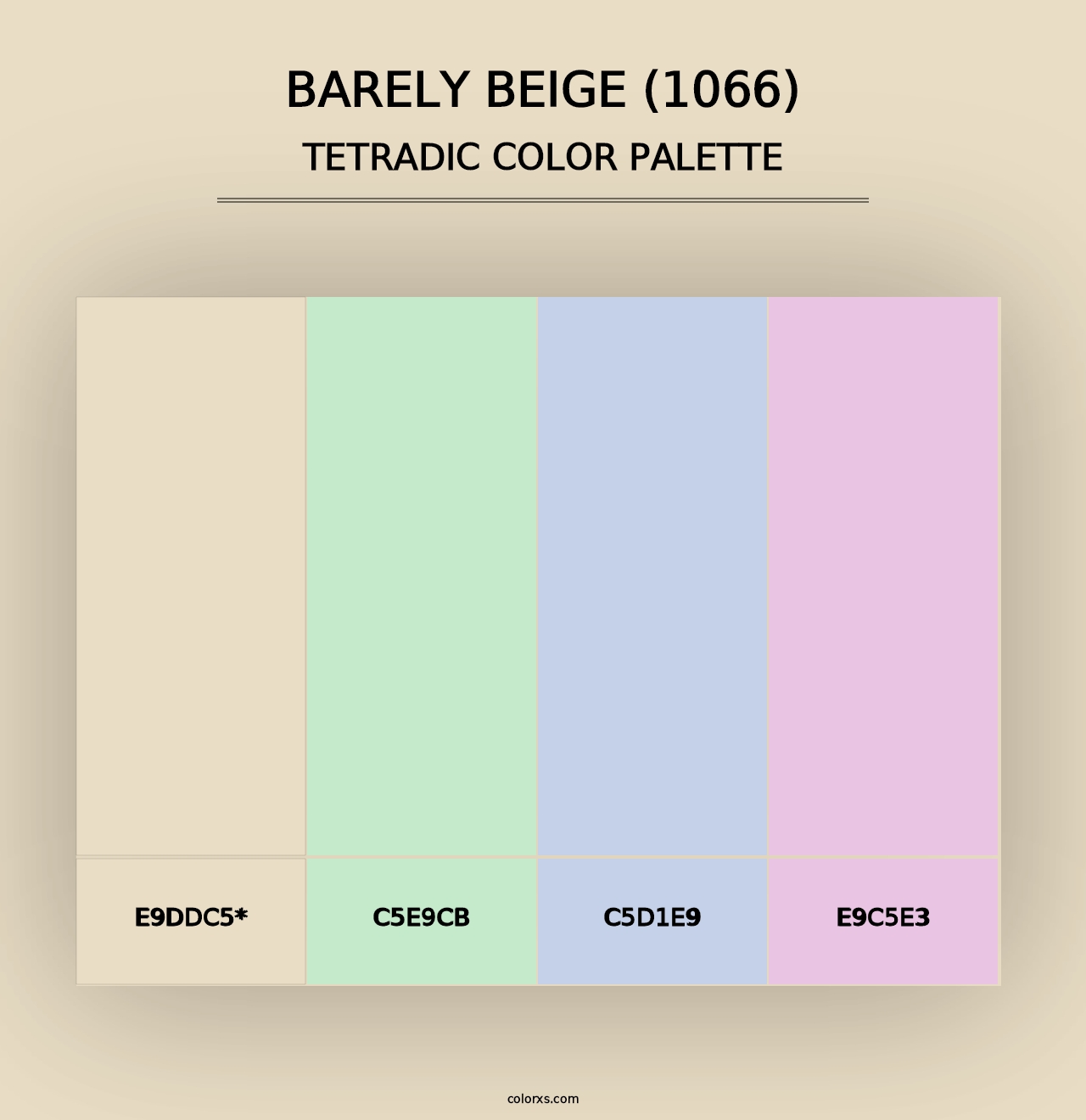 Barely Beige (1066) - Tetradic Color Palette