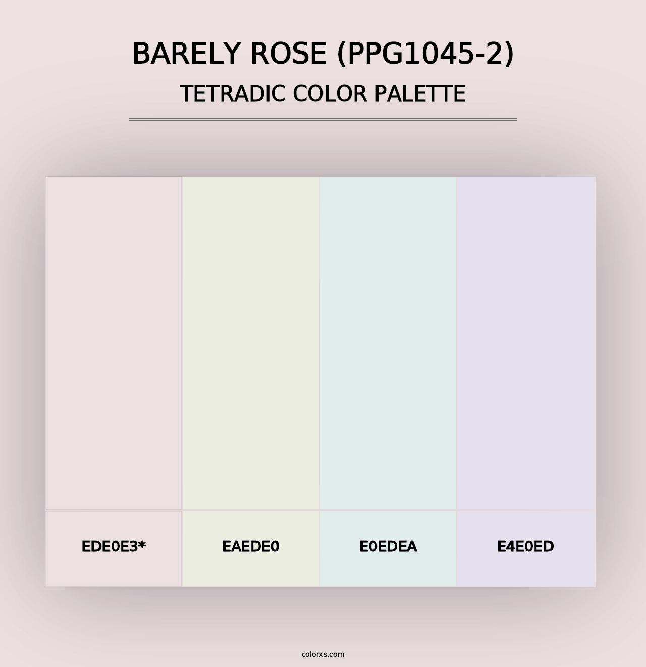 Barely Rose (PPG1045-2) - Tetradic Color Palette