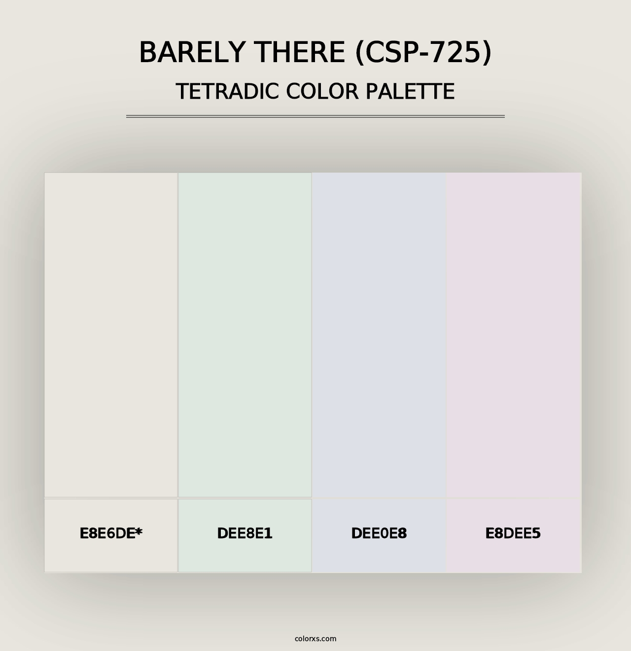 Barely There (CSP-725) - Tetradic Color Palette