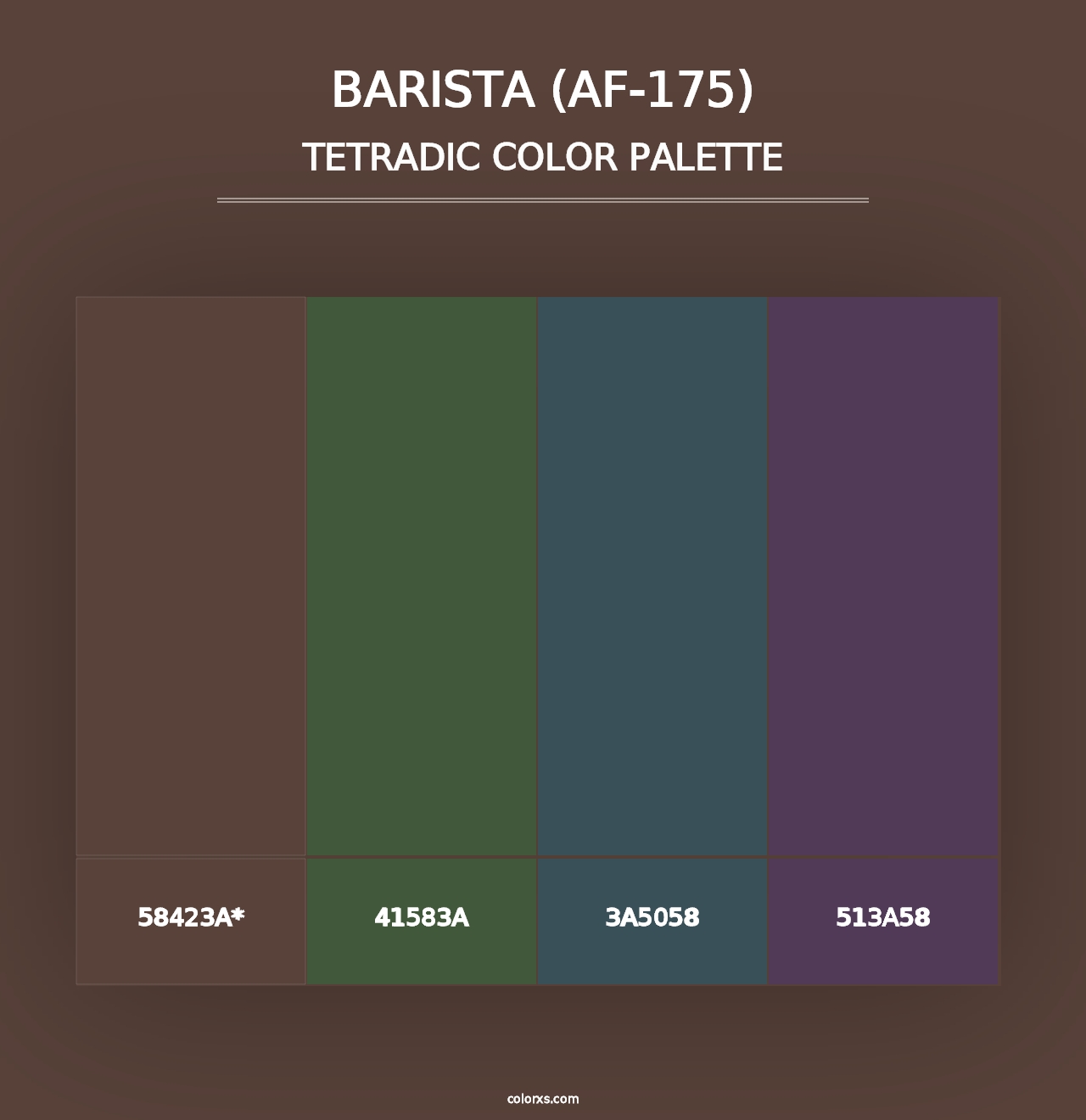 Barista (AF-175) - Tetradic Color Palette