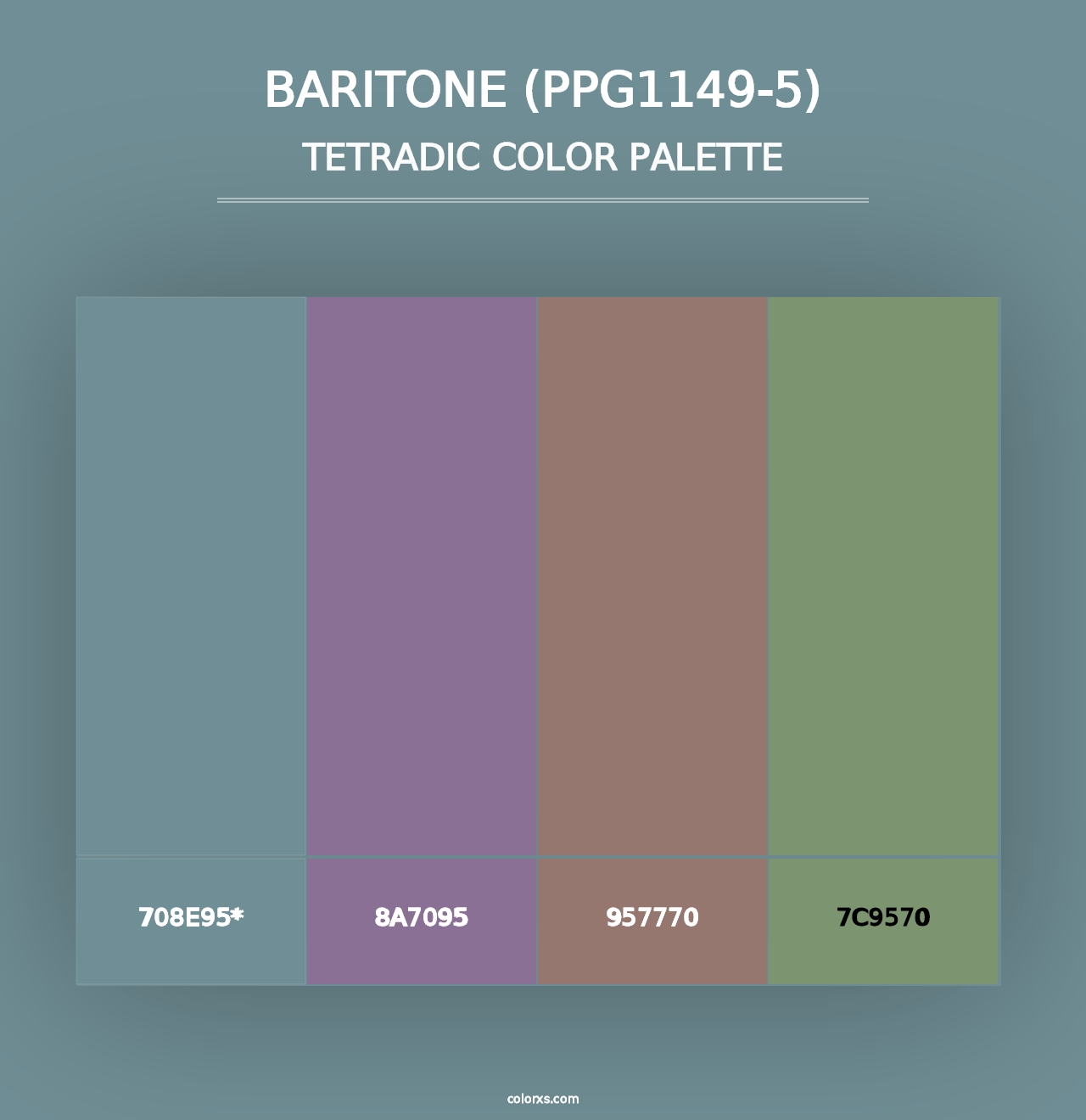 Baritone (PPG1149-5) - Tetradic Color Palette