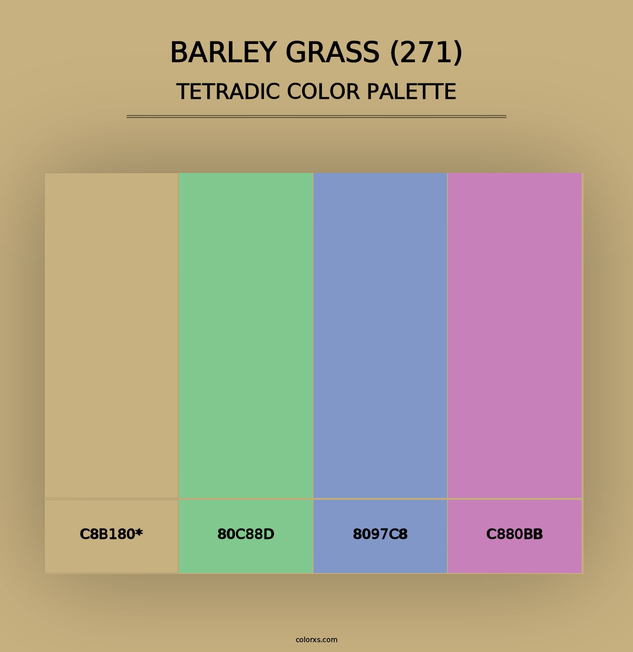 Barley Grass (271) - Tetradic Color Palette