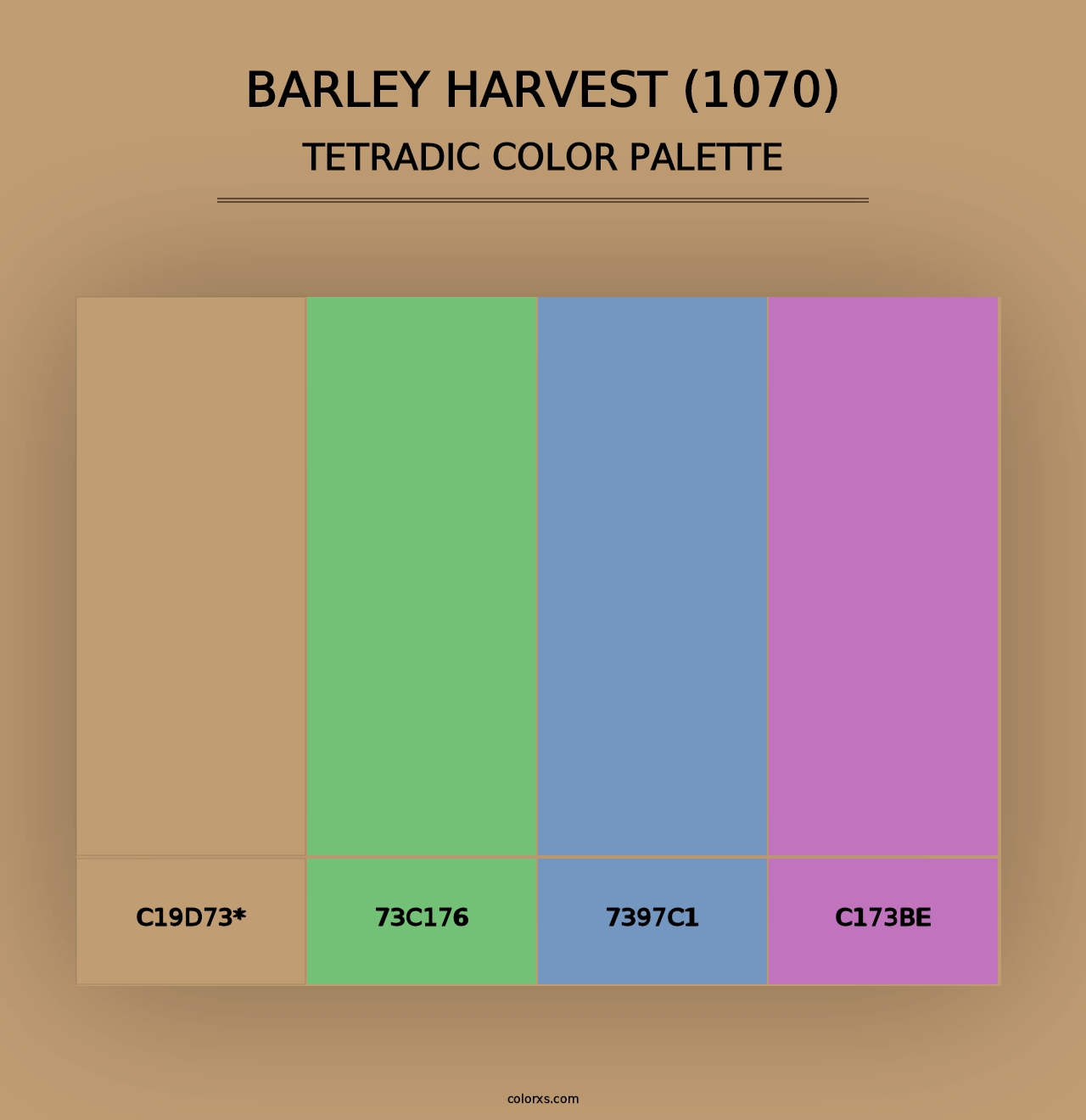 Barley Harvest (1070) - Tetradic Color Palette