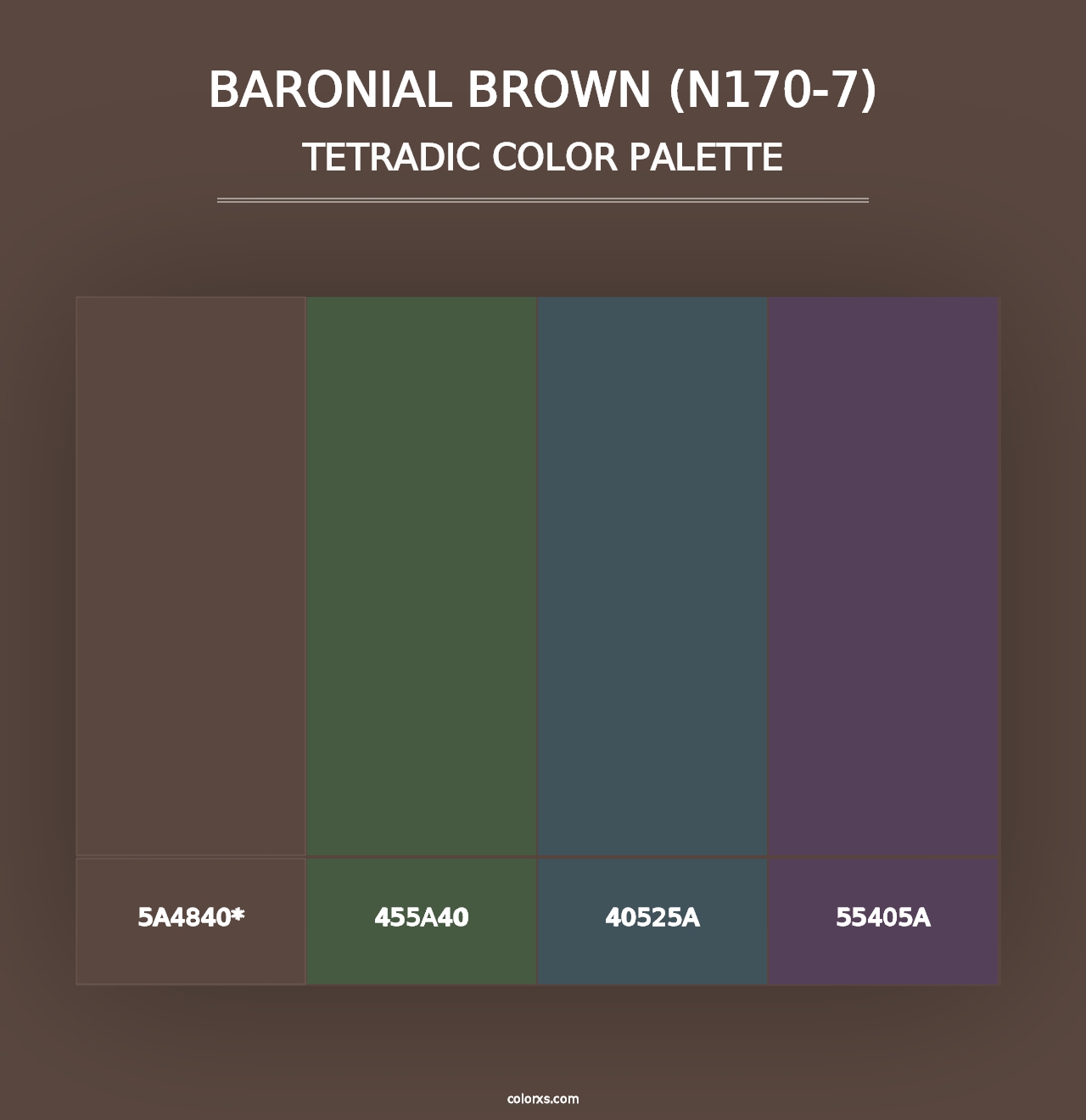 Baronial Brown (N170-7) - Tetradic Color Palette