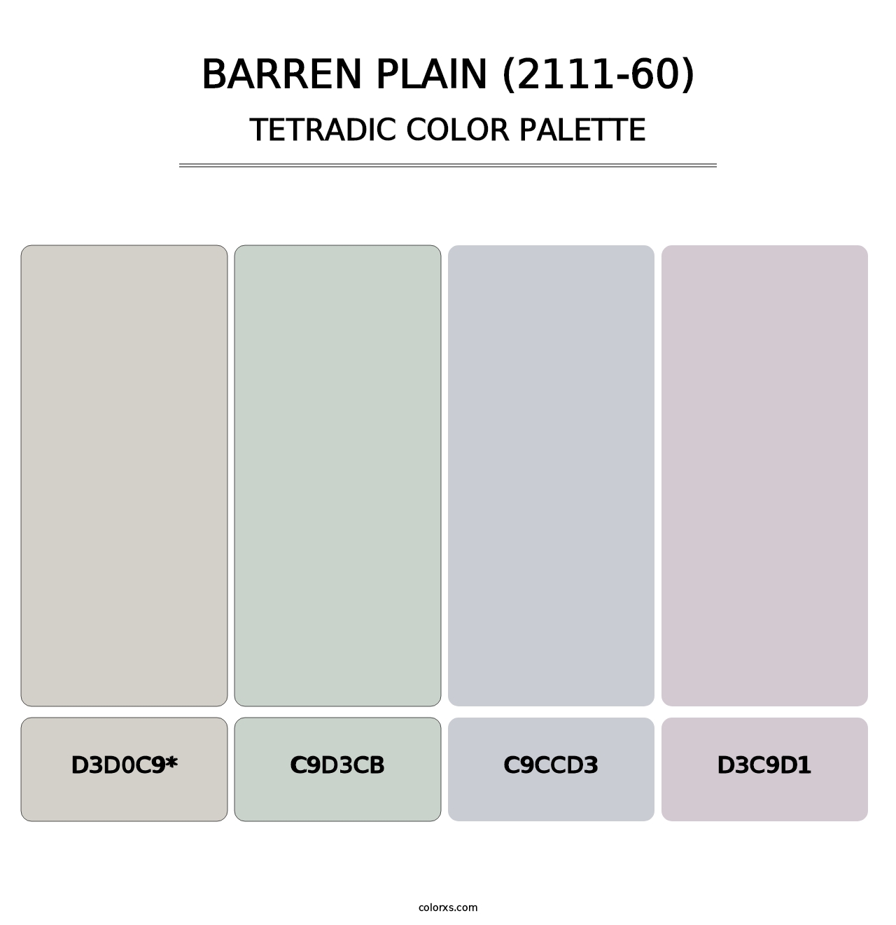 Barren Plain (2111-60) - Tetradic Color Palette