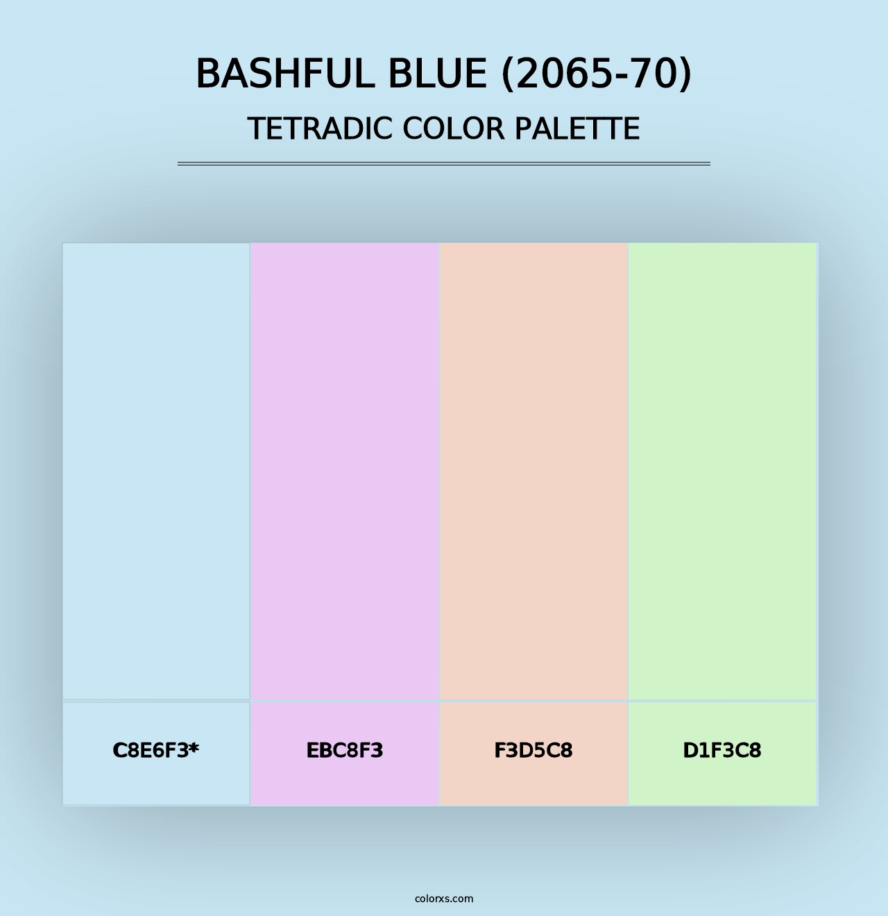 Bashful Blue (2065-70) - Tetradic Color Palette