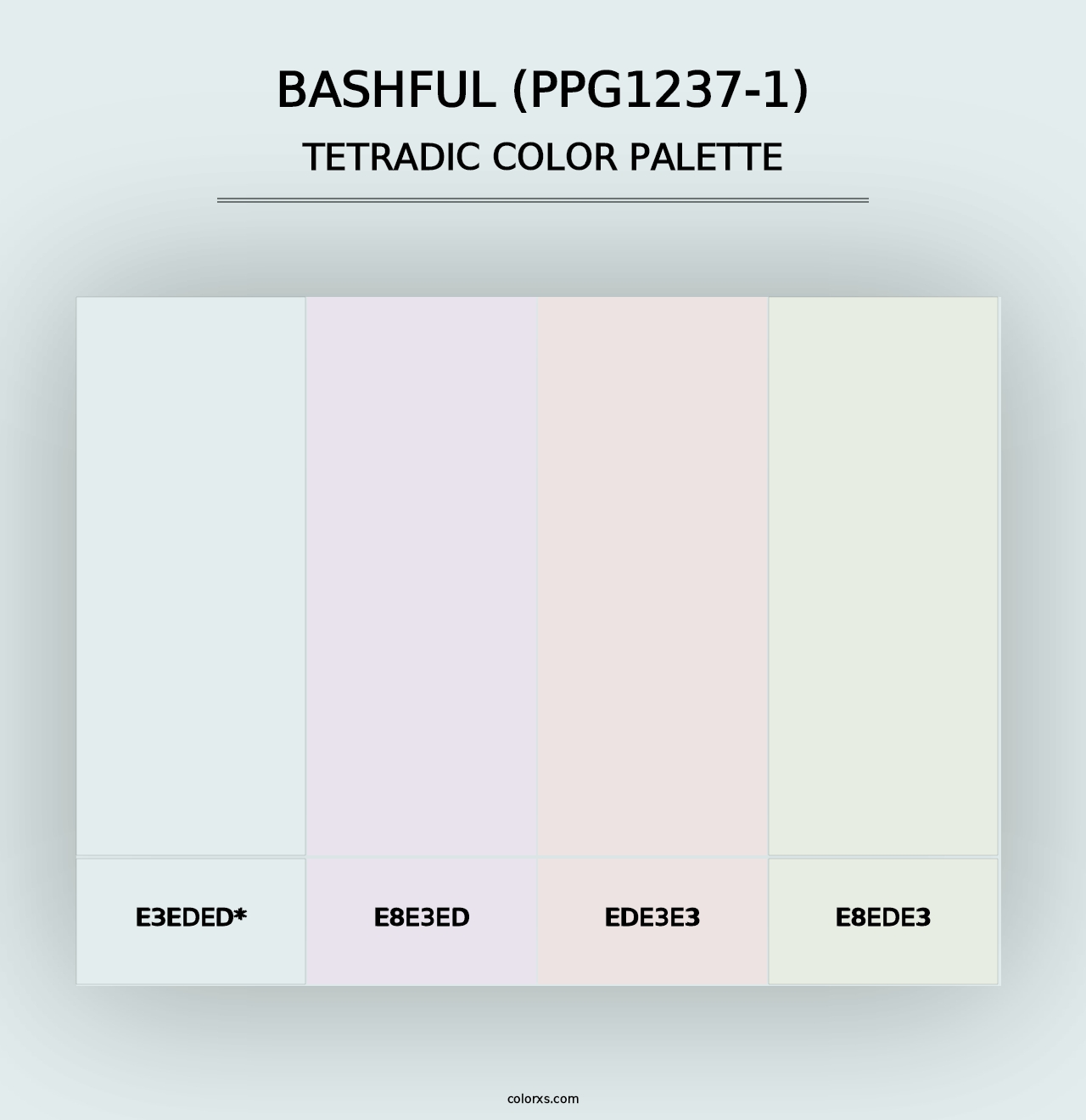 Bashful (PPG1237-1) - Tetradic Color Palette