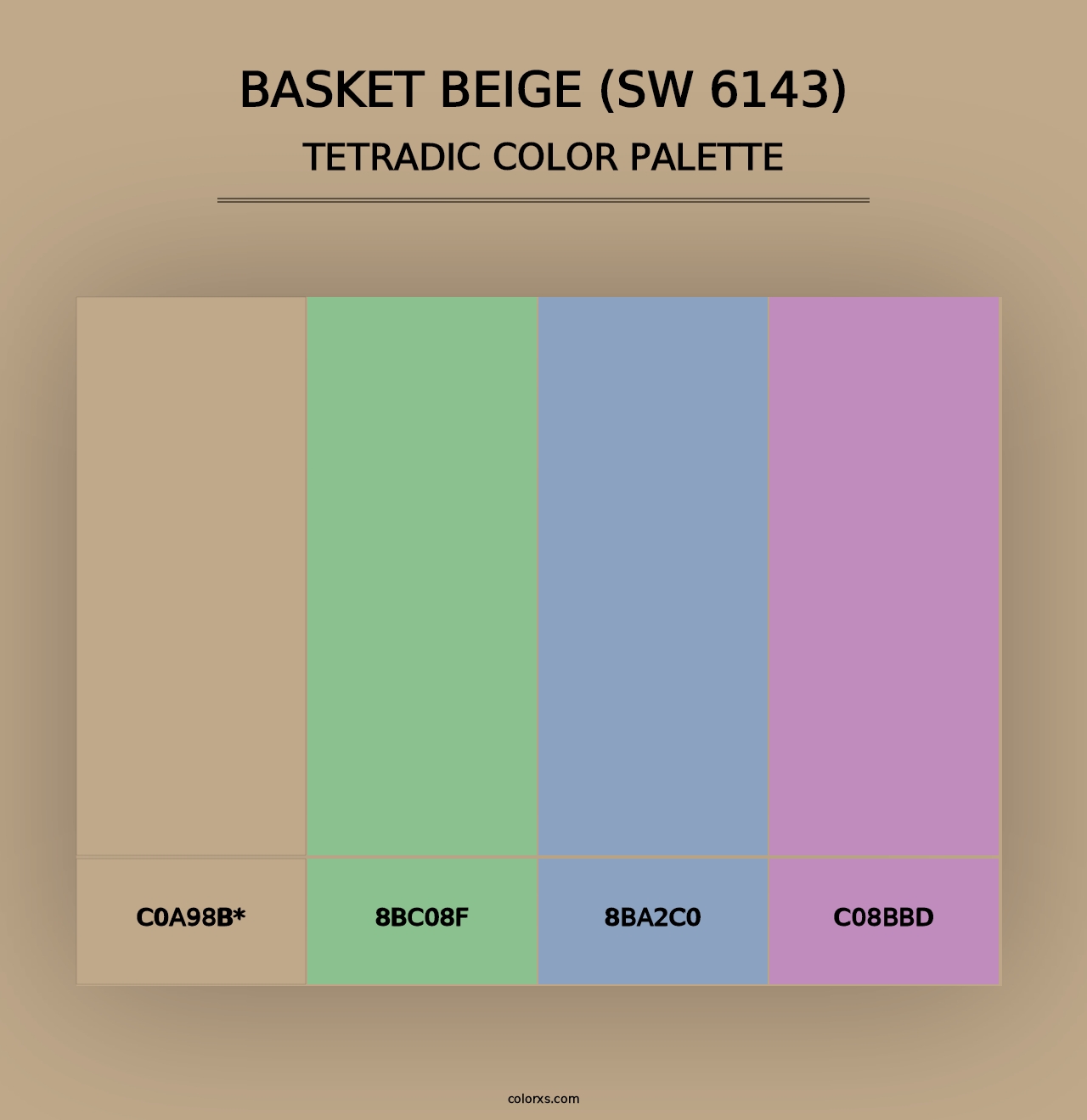 Basket Beige (SW 6143) - Tetradic Color Palette