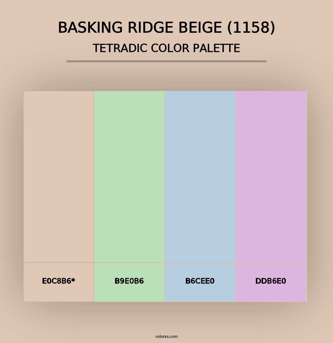 Basking Ridge Beige (1158) - Tetradic Color Palette