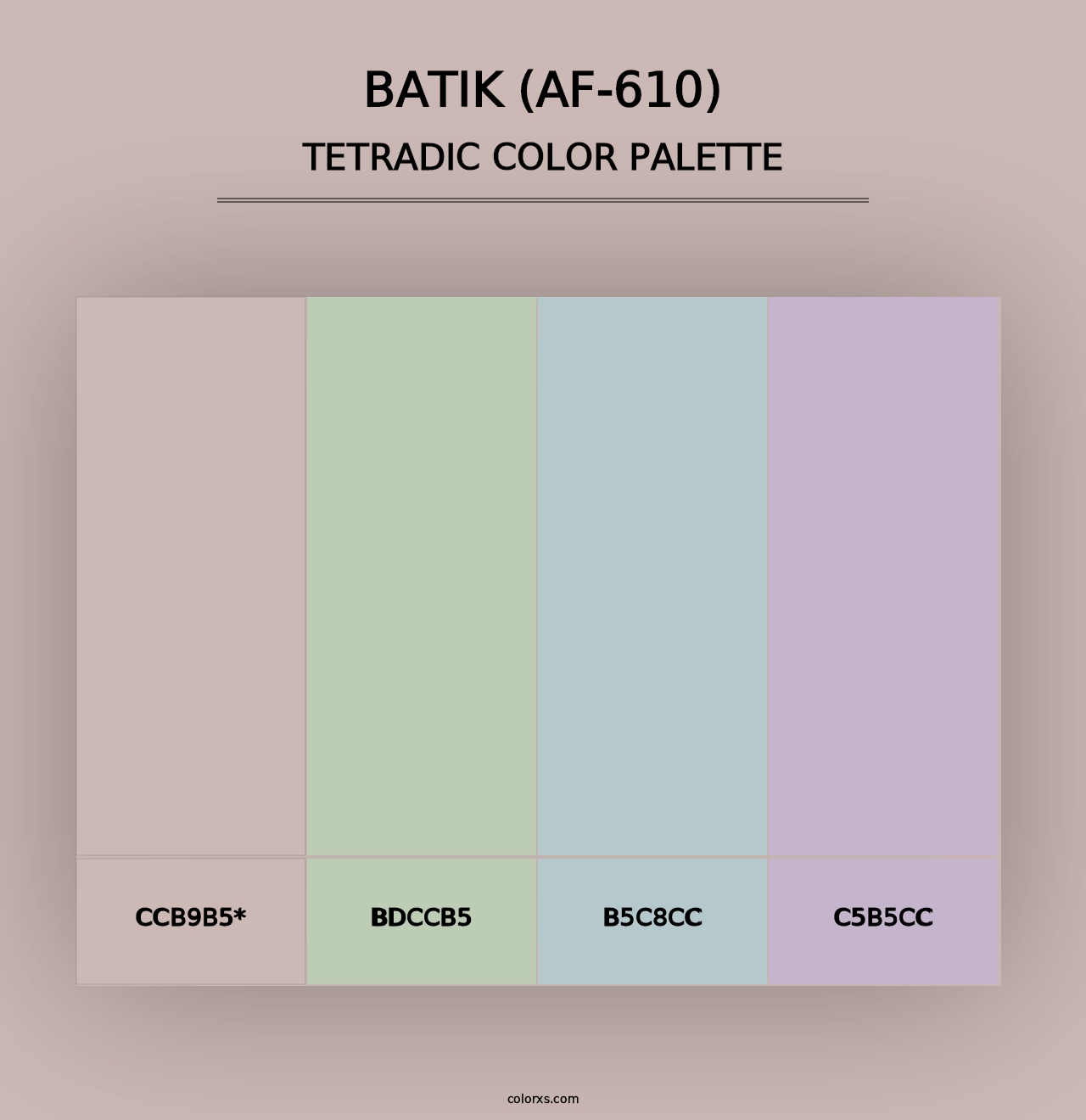 Batik (AF-610) - Tetradic Color Palette