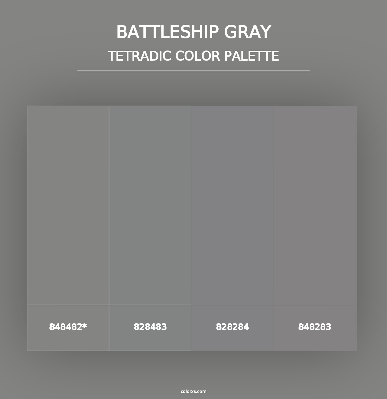 Battleship Gray - Tetradic Color Palette