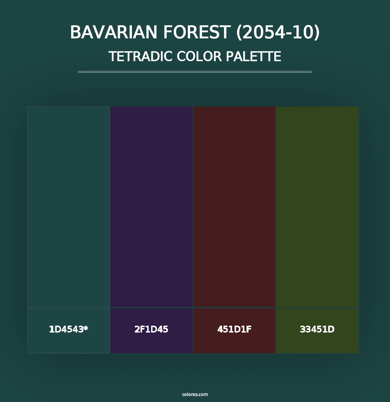 Bavarian Forest (2054-10) - Tetradic Color Palette